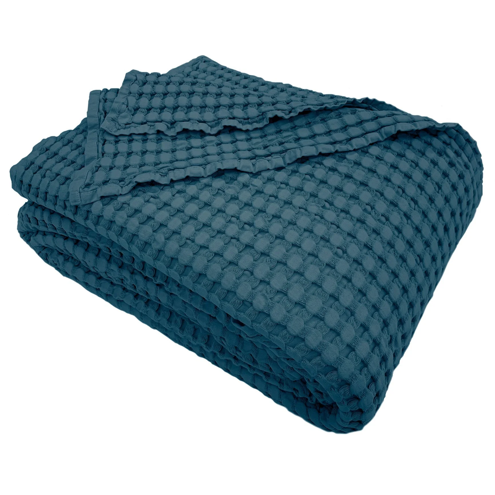 Copriletto in Cotone a Nido d'Ape StoneWashed No Stiro - Chaltony - Image 14