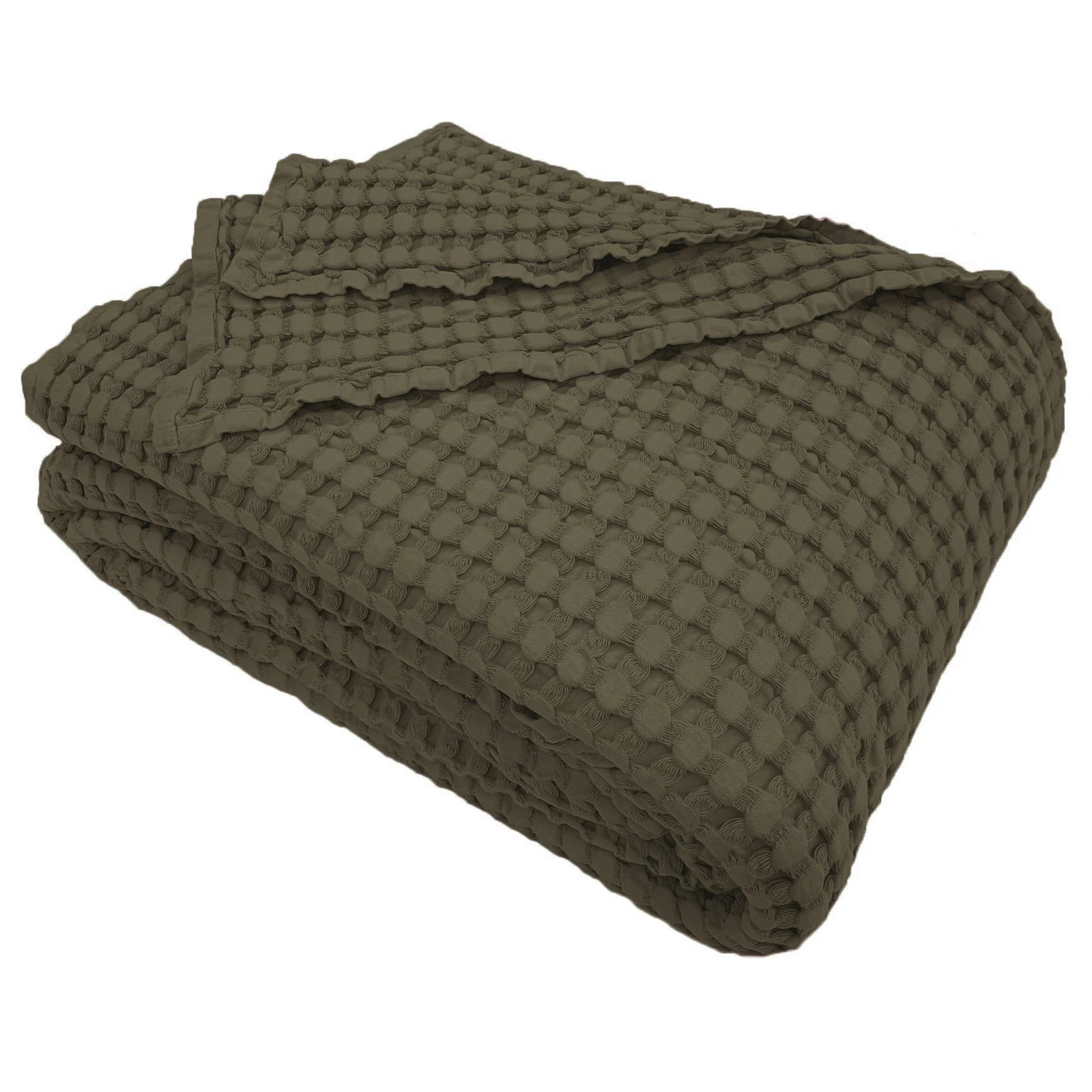 Copriletto in Cotone a Nido d'Ape StoneWashed No Stiro - Chaltony - Image 17