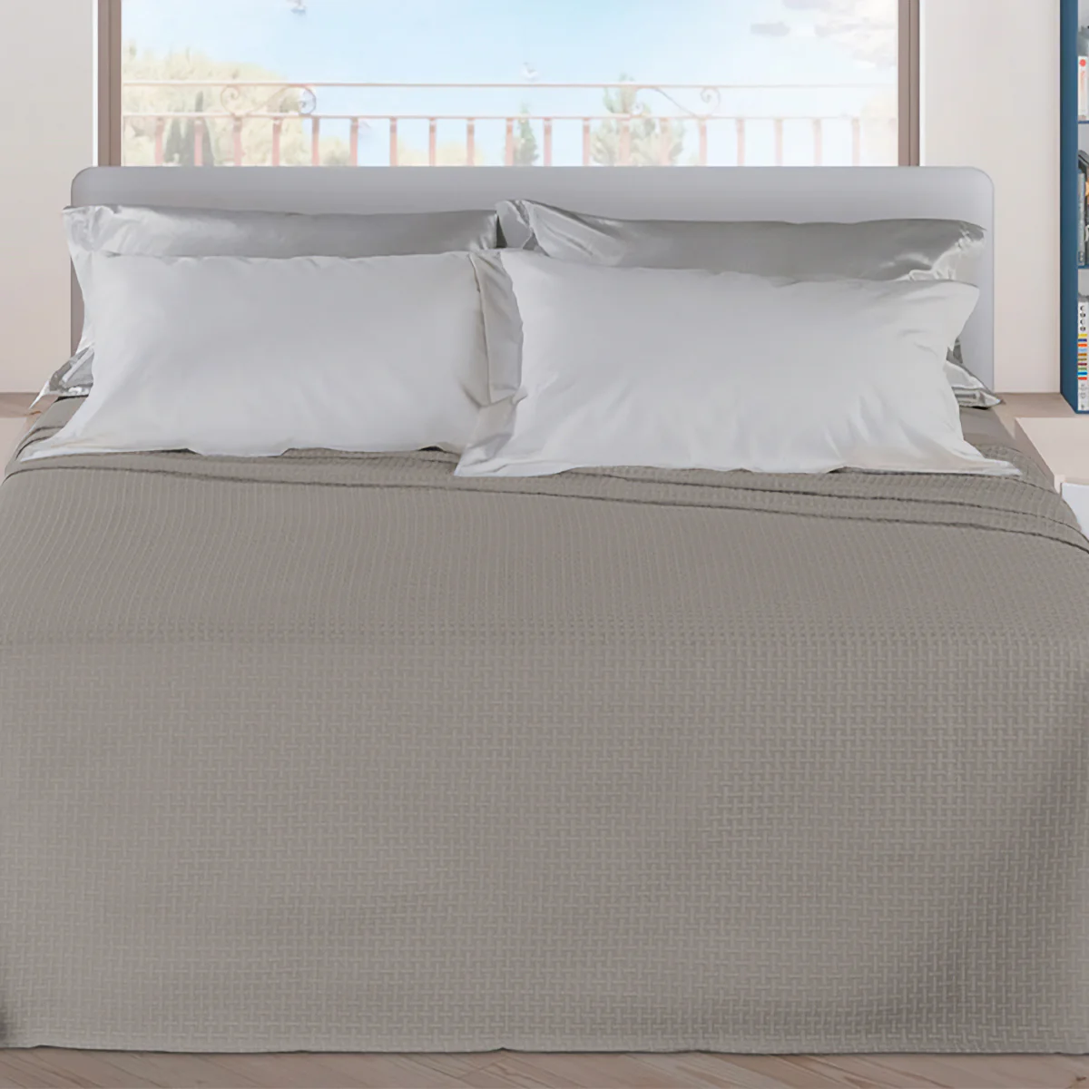 Copriletto in Cotone con Fantasia Jacquard - Basket - Image 3
