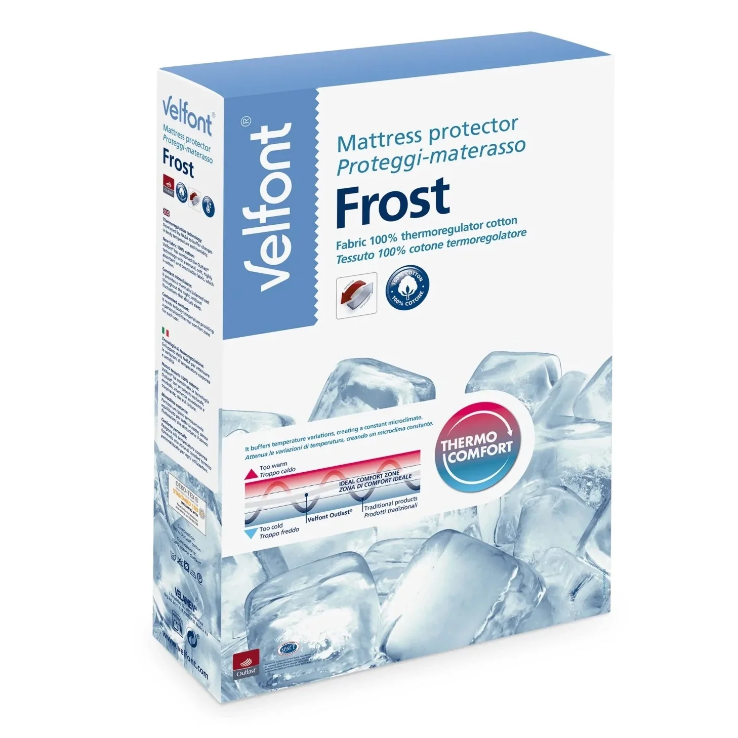 Coprimaterasso in Cotone Termoregolatore - Frost - Image 4