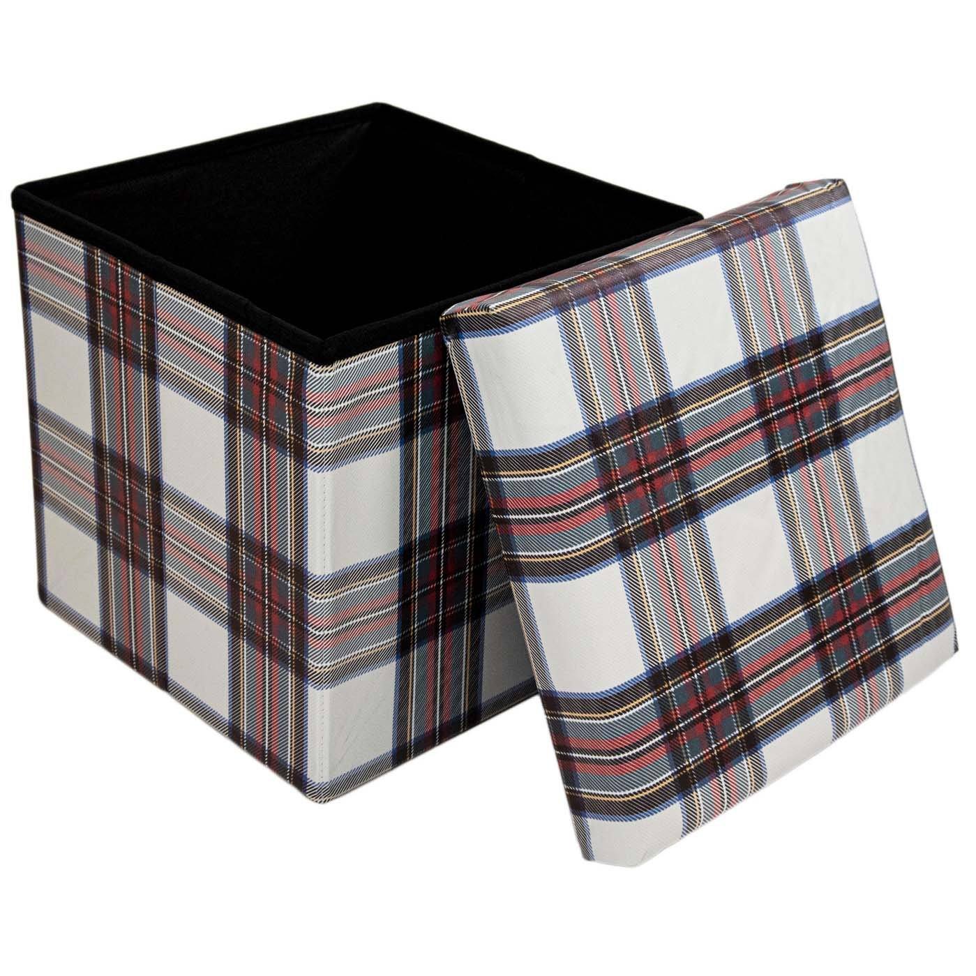 Cubo Contenitore in Pvc Stampato - Tartan - Image 3