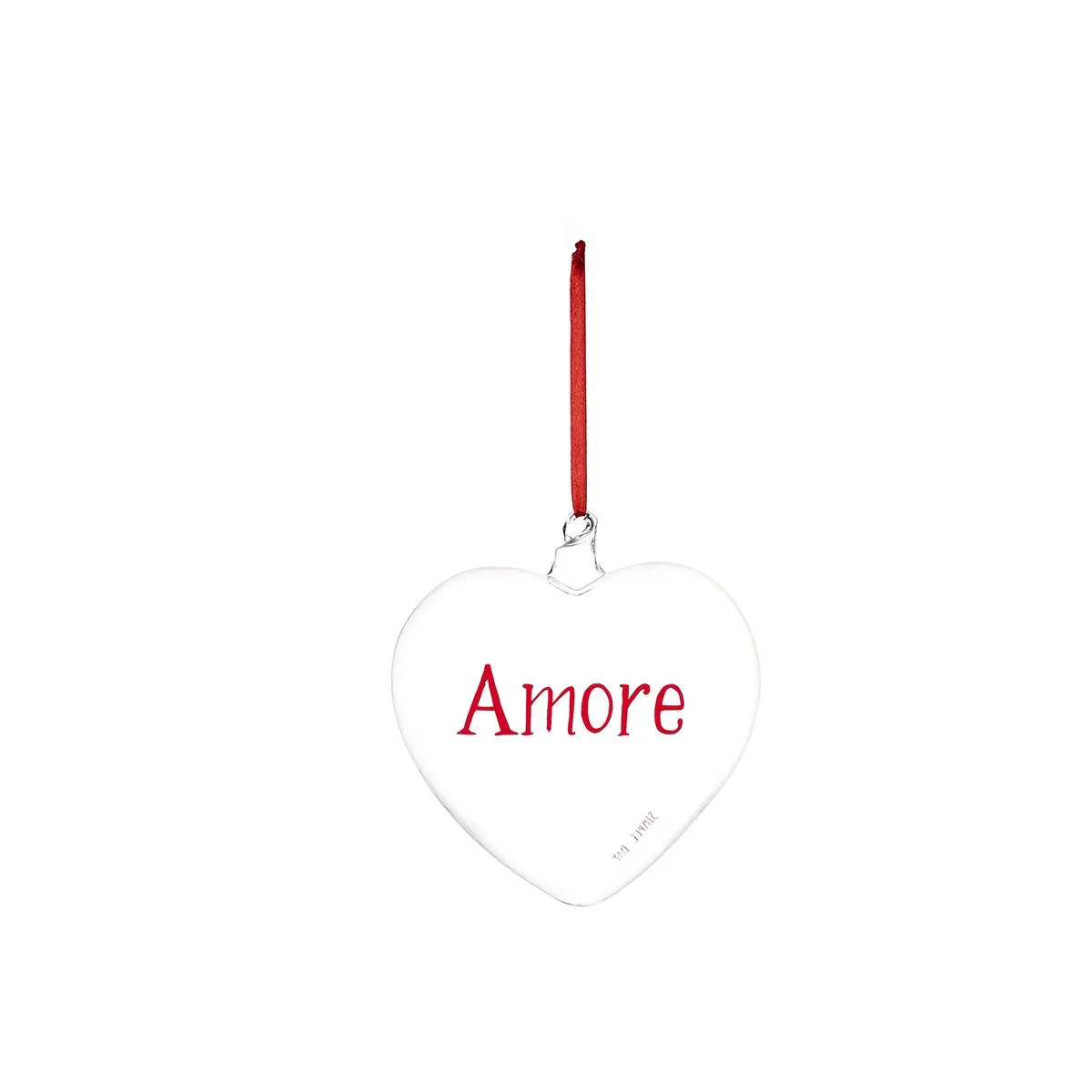 Cuore Decorativo in Vetro Borosilicato Serigrafato - Amore - Image 2
