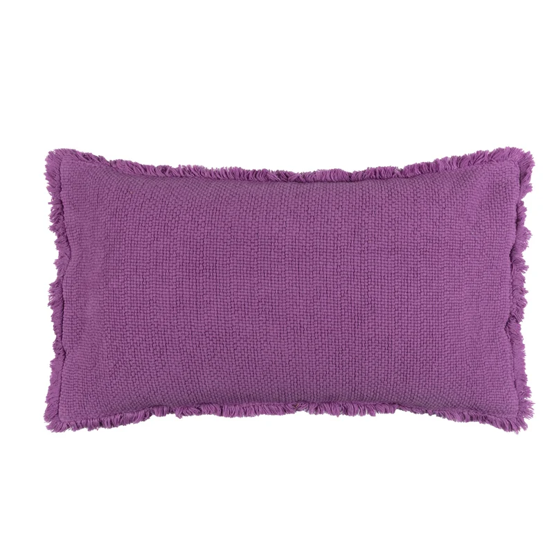 Cuscino in Cotone Stonewashed Jacquard Tinta Unita - Canestri - Image 4