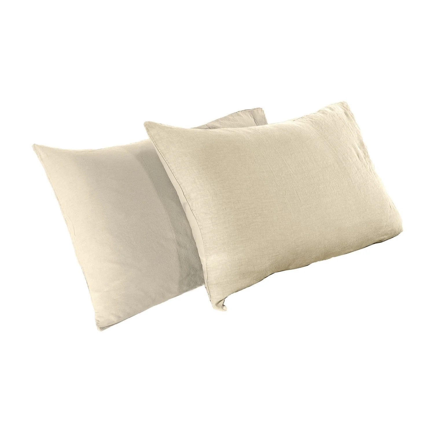 Federa Cotone e Lino StoneWashed No Stiro - Loira - Image 3