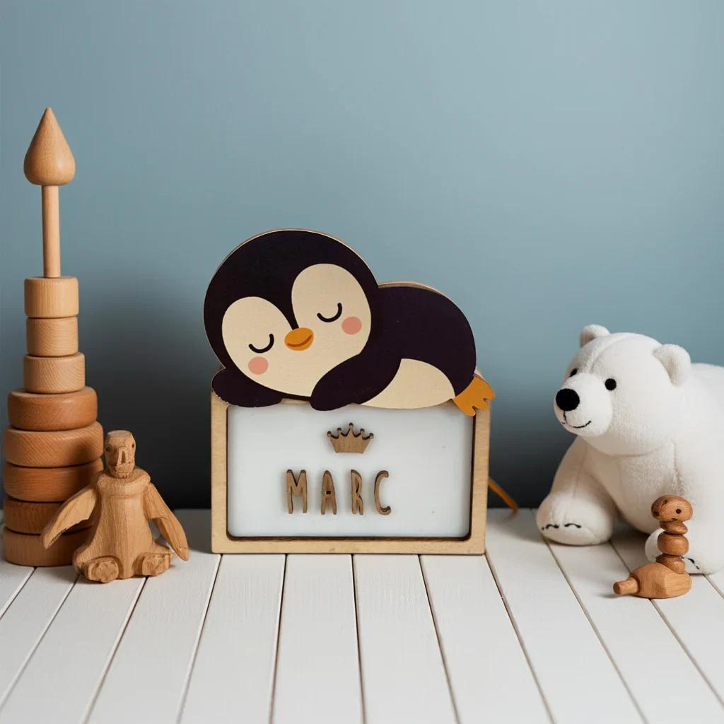 Lampada da Tavolo Personalizzabile - Pinguino - Image 2