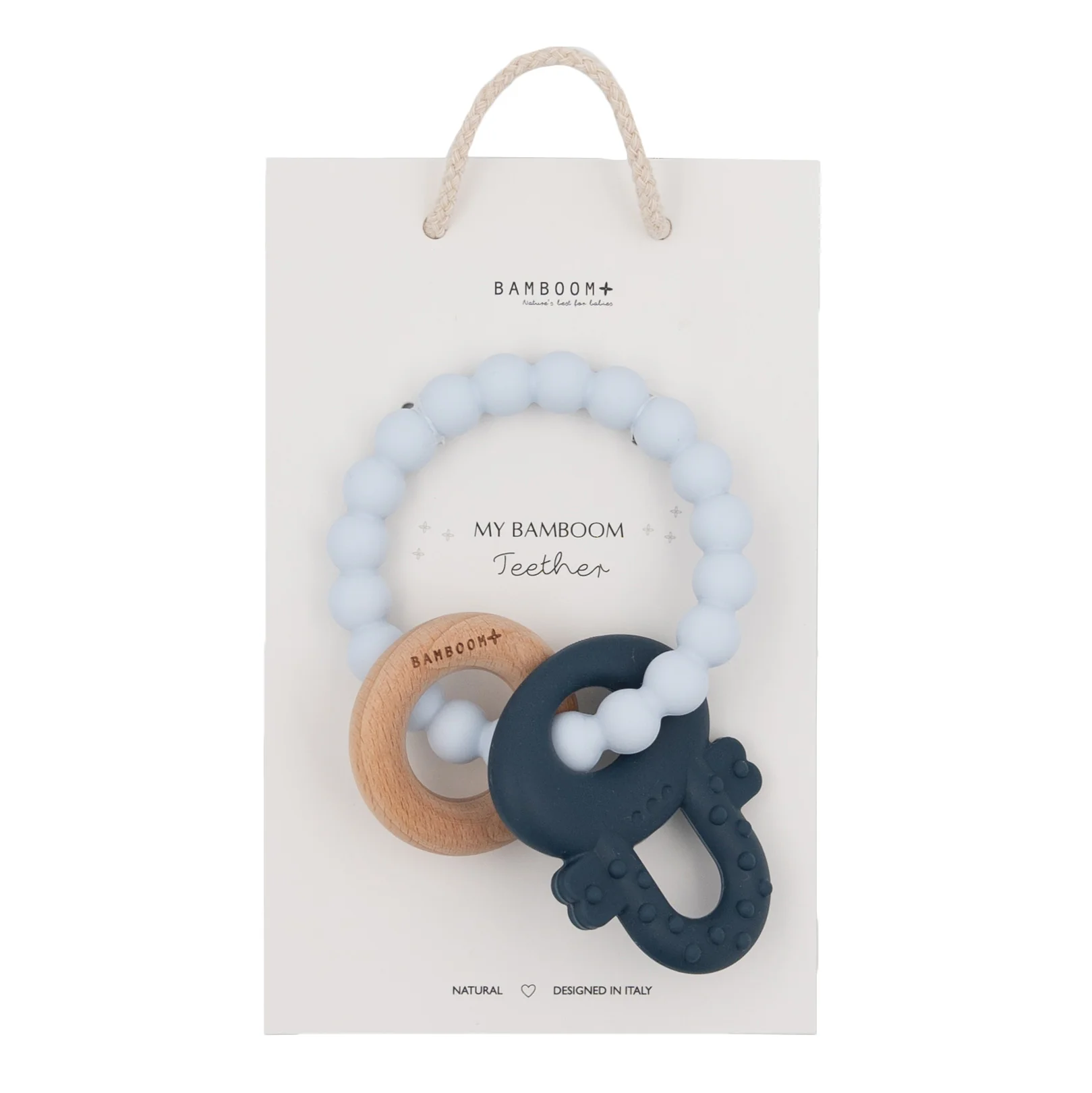 Massaggiagengive per Neonato in Legno e Silicone - Chiave - Image 3