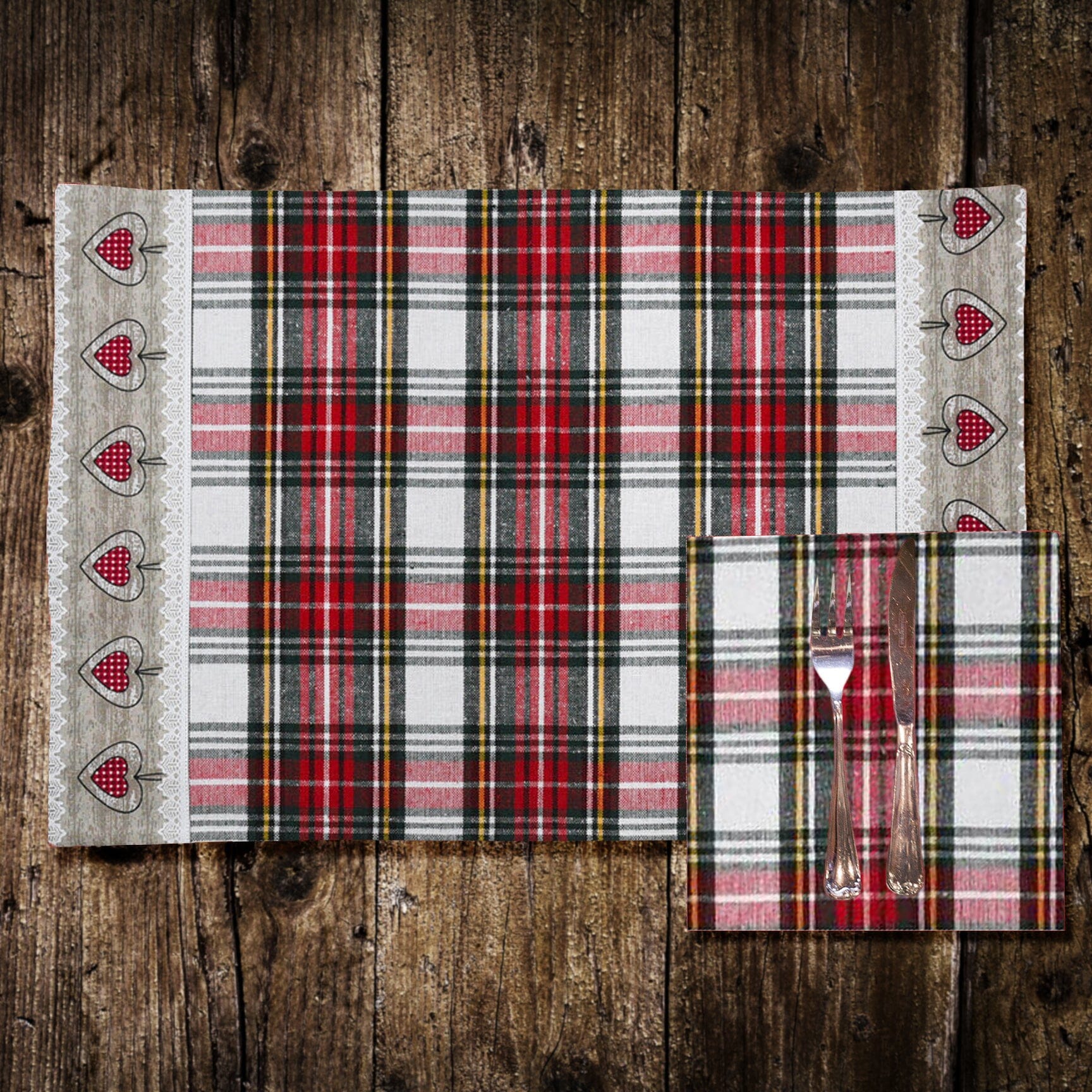 Set Americano in Puro Cotone Fantasia Check - Glasgow