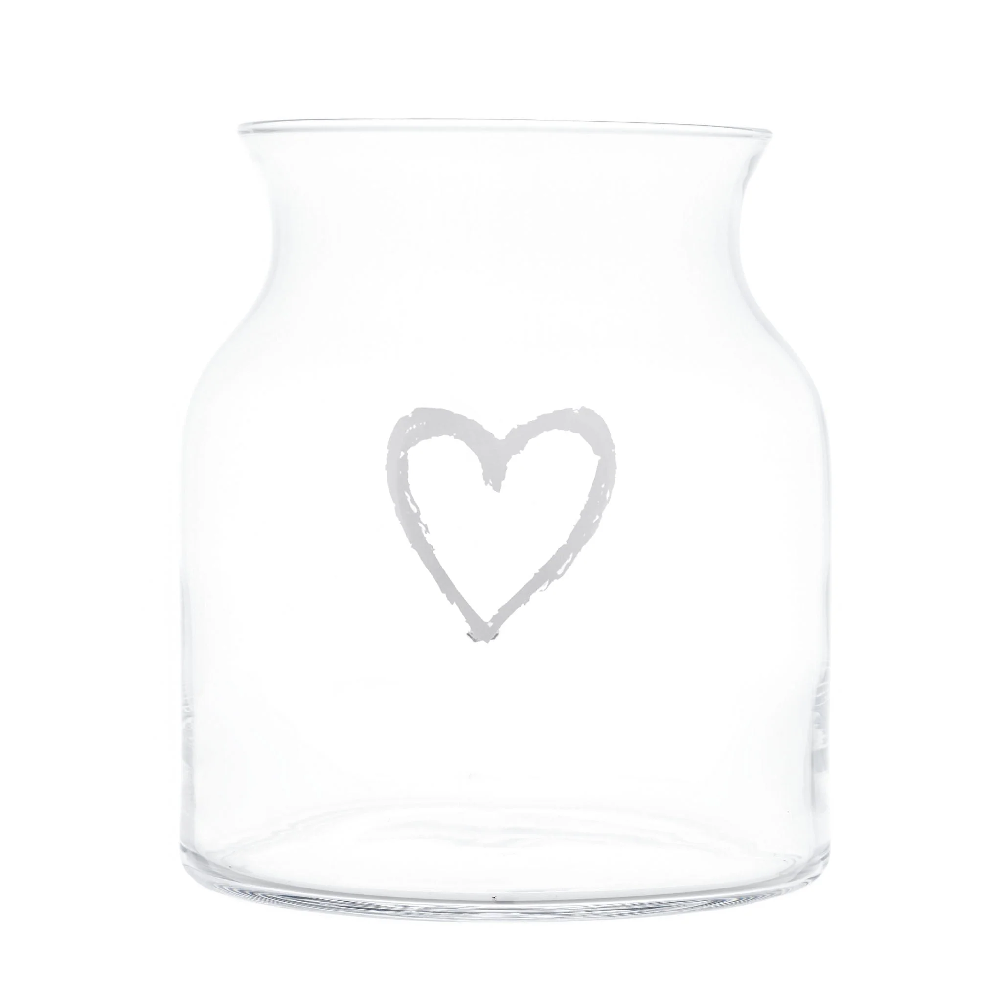 Vaso Portafiori in Vetro Soffiato Serigrafato - Cuore Graffiti - Image 3