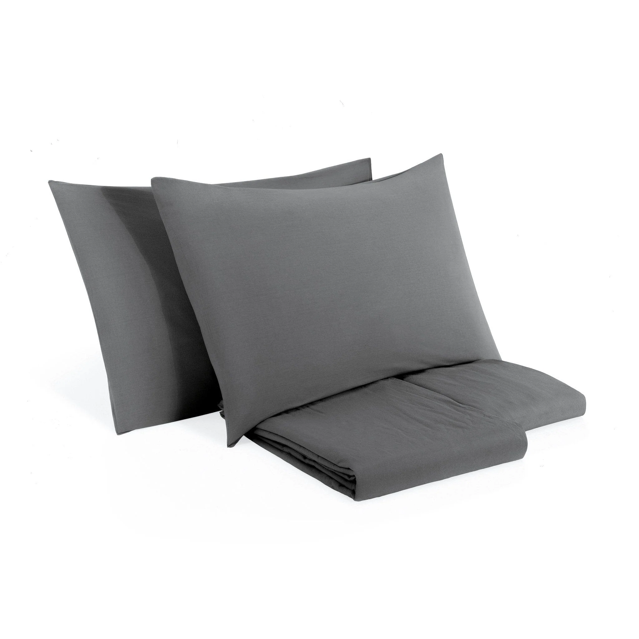 Completo Copripiumino in Puro Cotone StoneWashed No Stiro - Senna - Image 18
