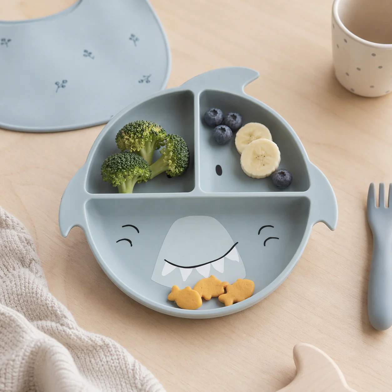 Piatto a 3 Sezioni per Bambini - Mr. Shark