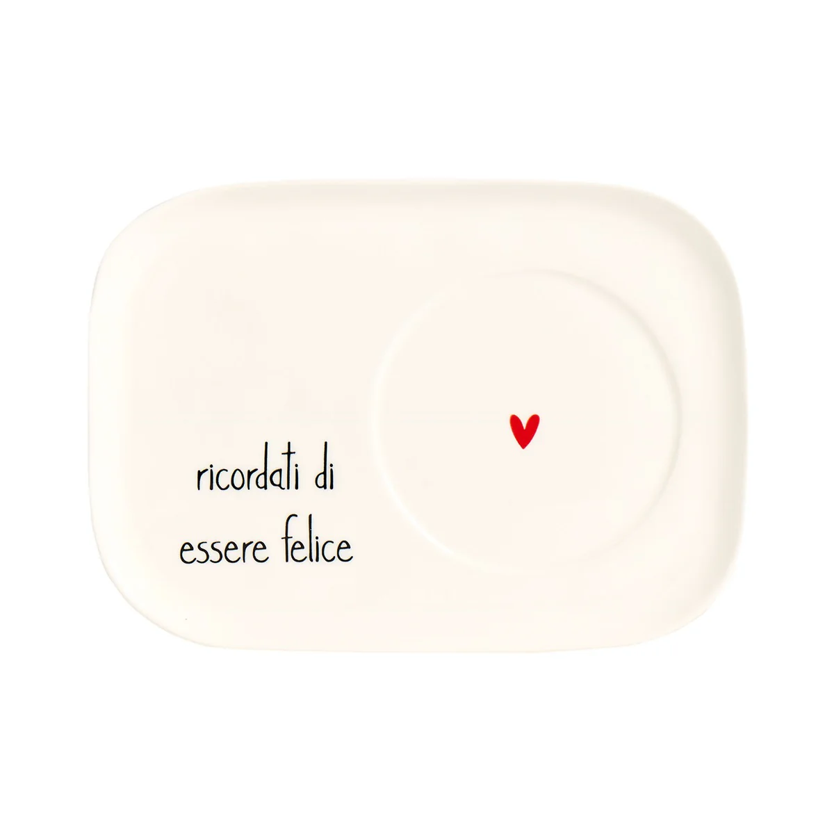 Piatto Porta Tazza in Grès - Ricordi di Essere Felice - Image 2