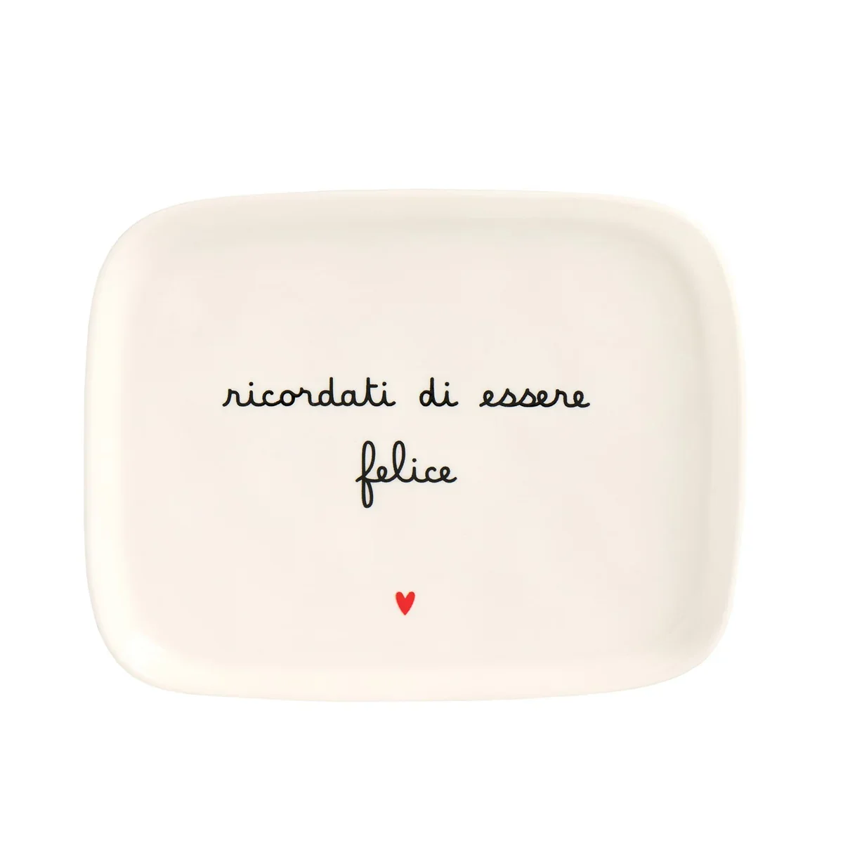 Piatto Rettangolare in Grès - Ricordati di Essere Felice - Image 2