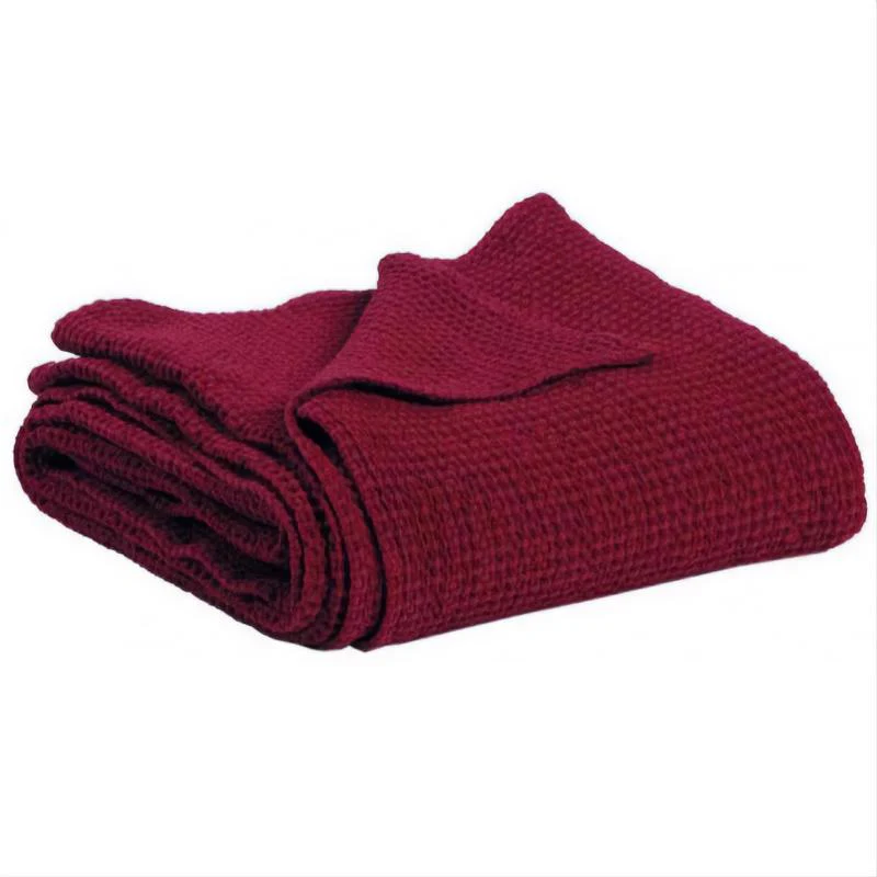 Plaid a Nido D'Ape StoneWashed in Cotone Tinta Unita - Maia - Image 7