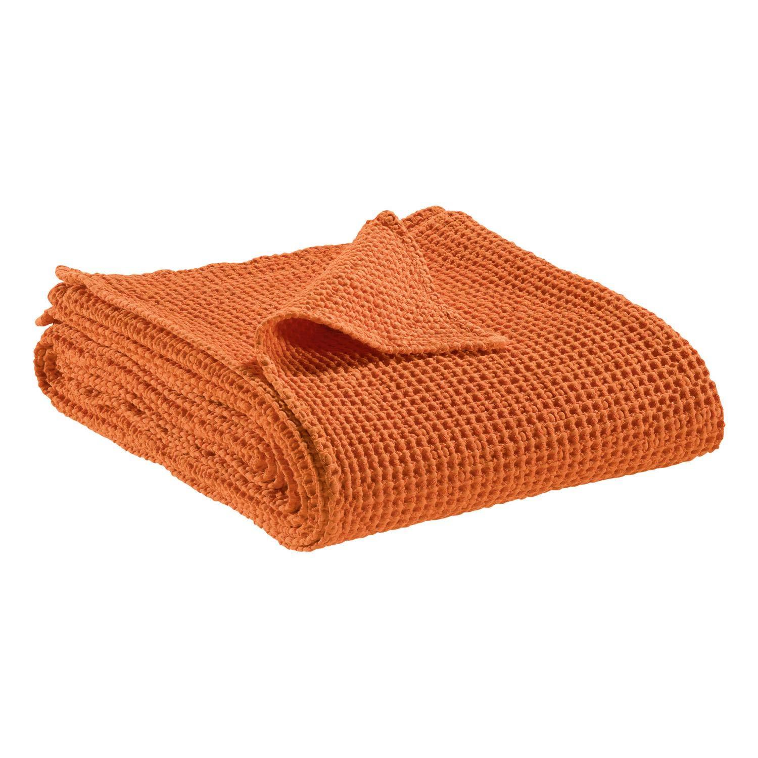 Plaid a Nido D'Ape StoneWashed in Cotone Tinta Unita - Maia - Image 9