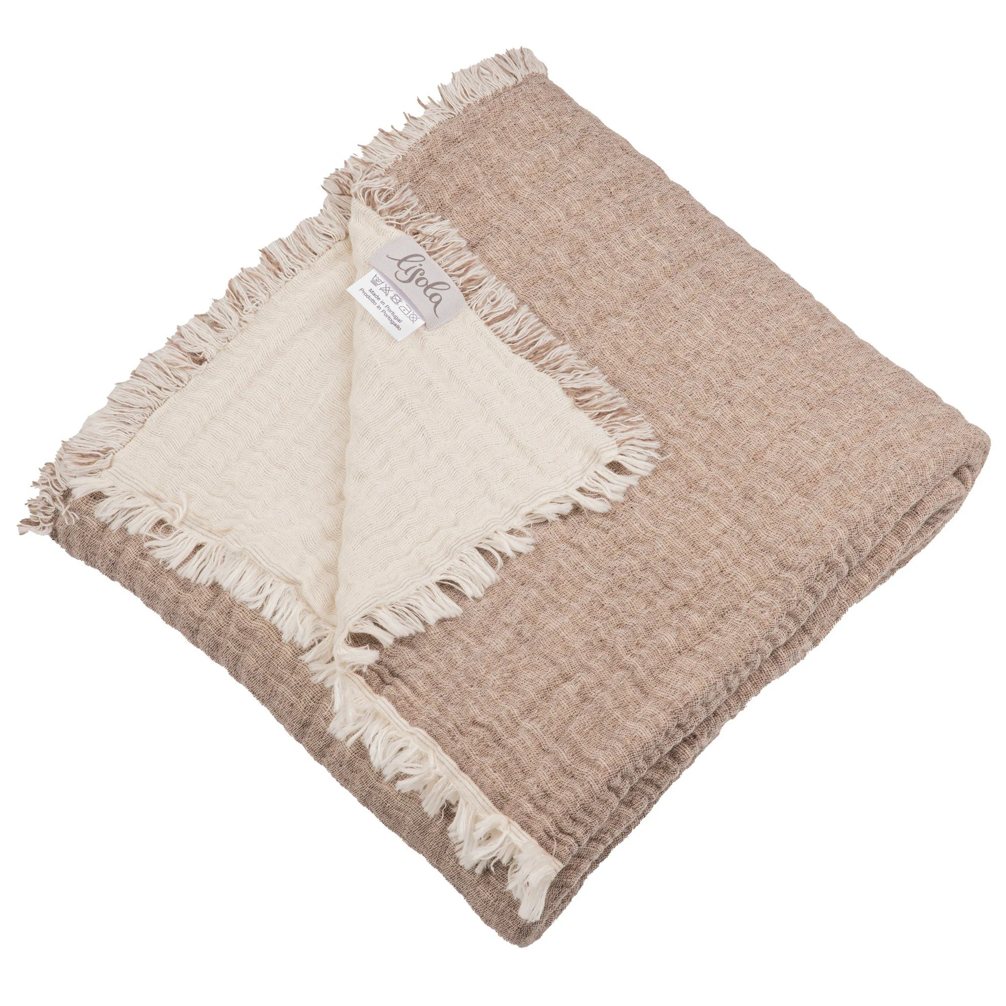 Plaid in Cotone e Lana Stonewashed Reversibile - Amaryllis - Image 3