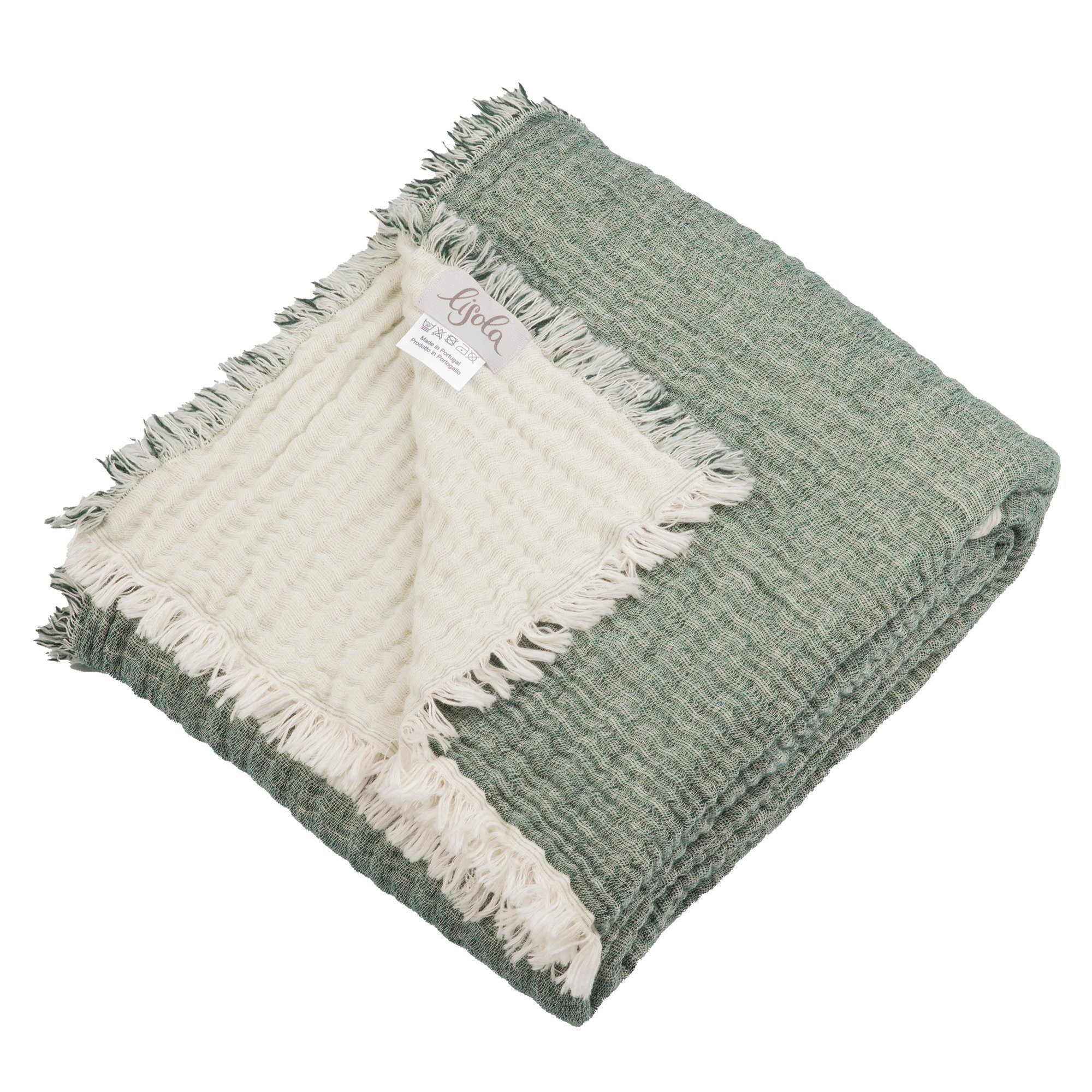 Plaid in Cotone e Lana Stonewashed Reversibile - Amaryllis - Image 5