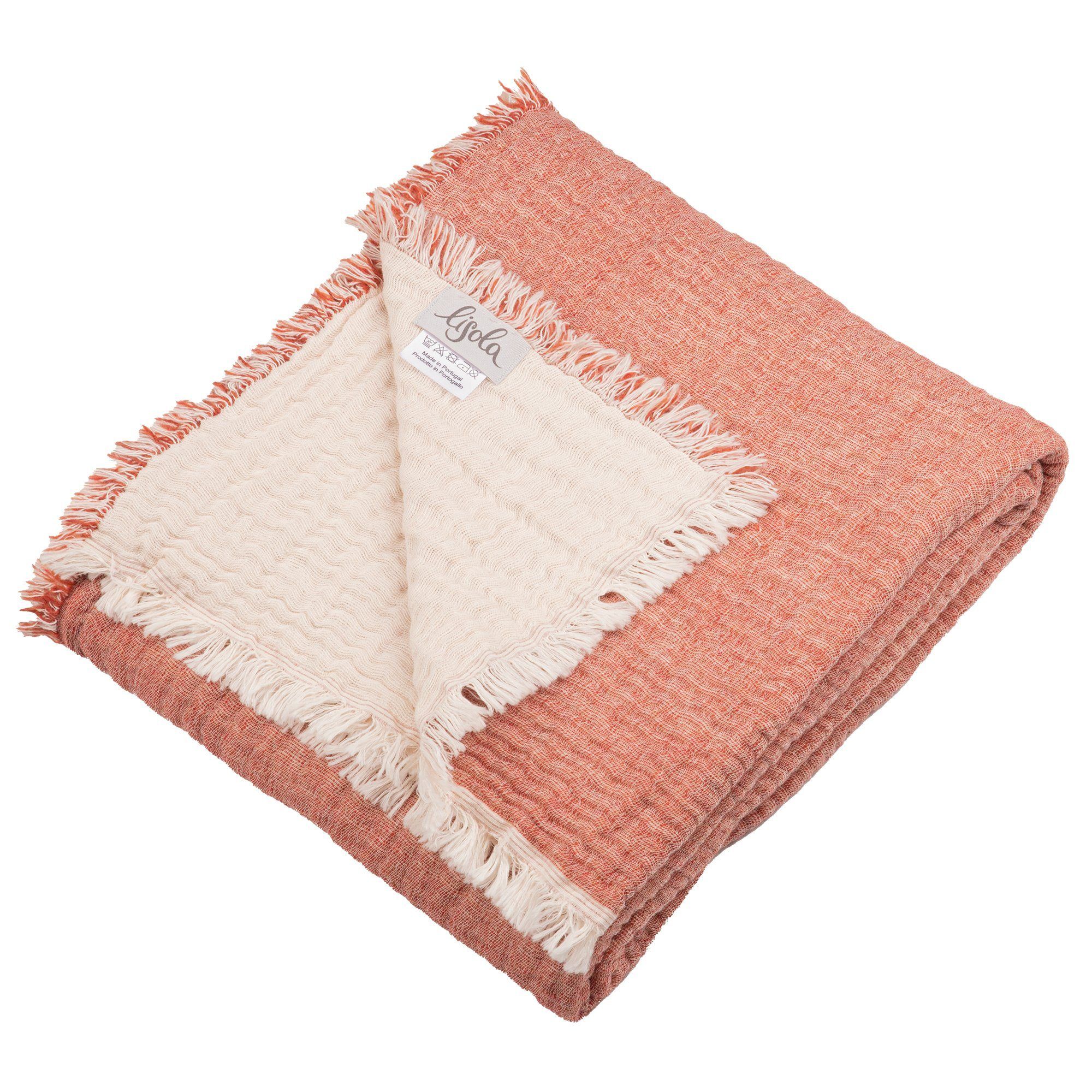 Plaid in Cotone e Lana Stonewashed Reversibile - Amaryllis - Image 7