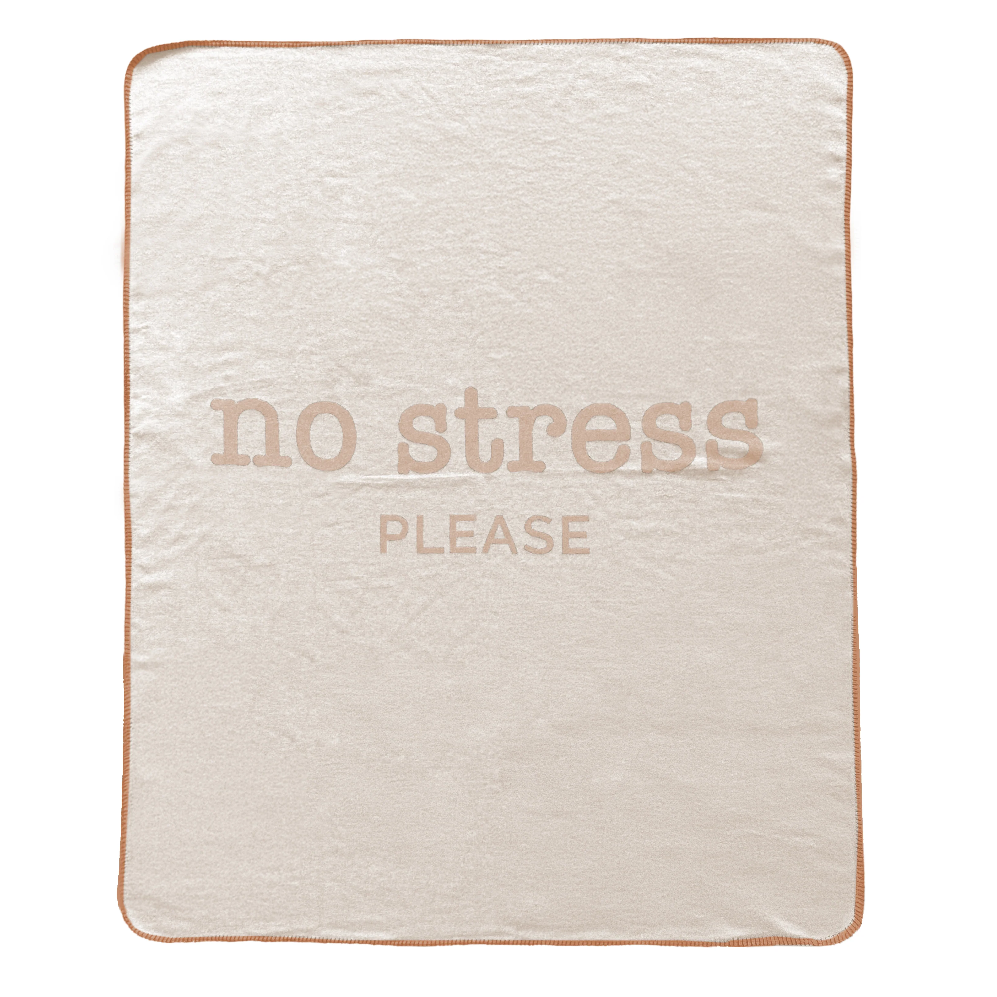 Plaid in Lana Cotta con Scritta - No Stress - Image 4