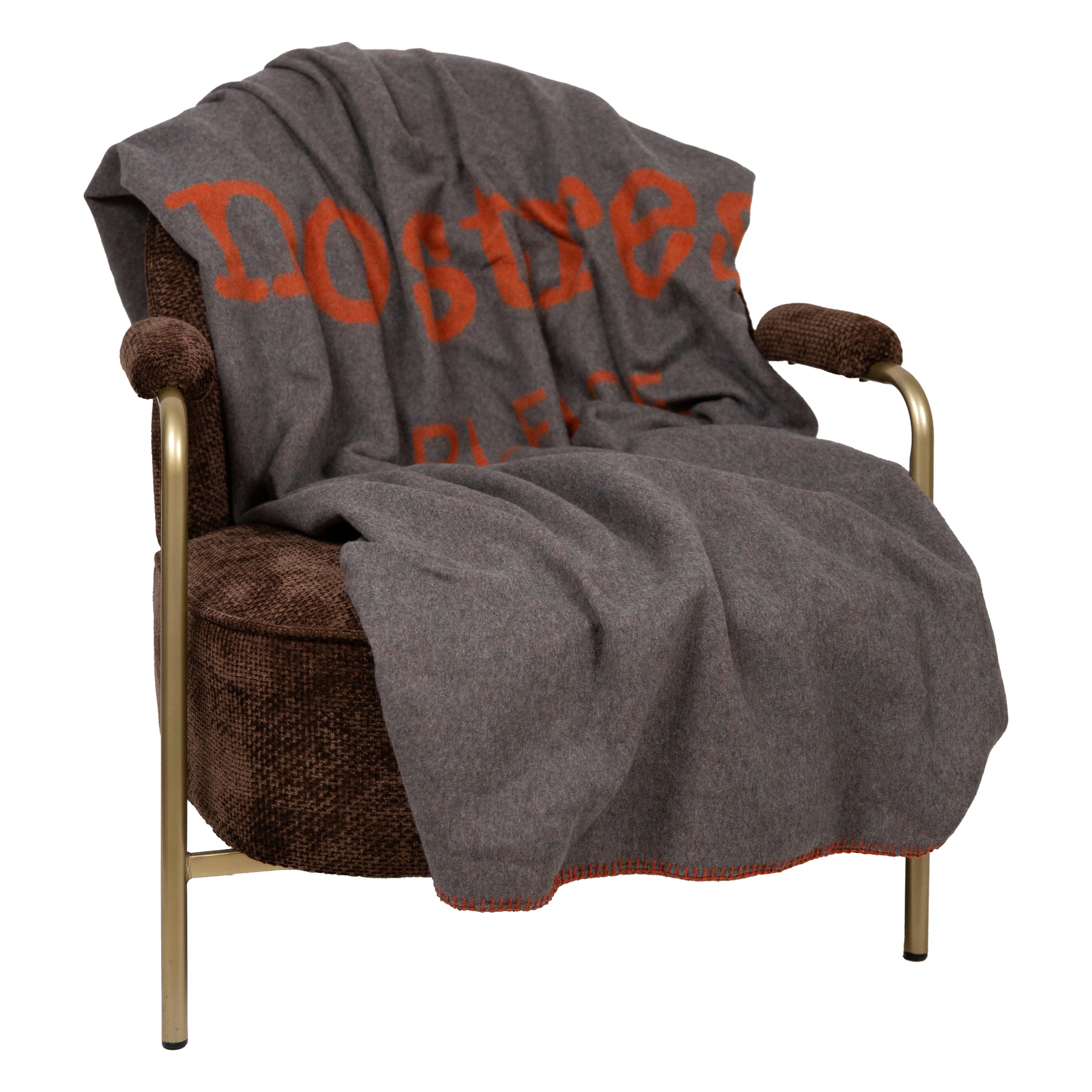 Plaid in Lana Cotta con Scritta - No Stress - Image 7