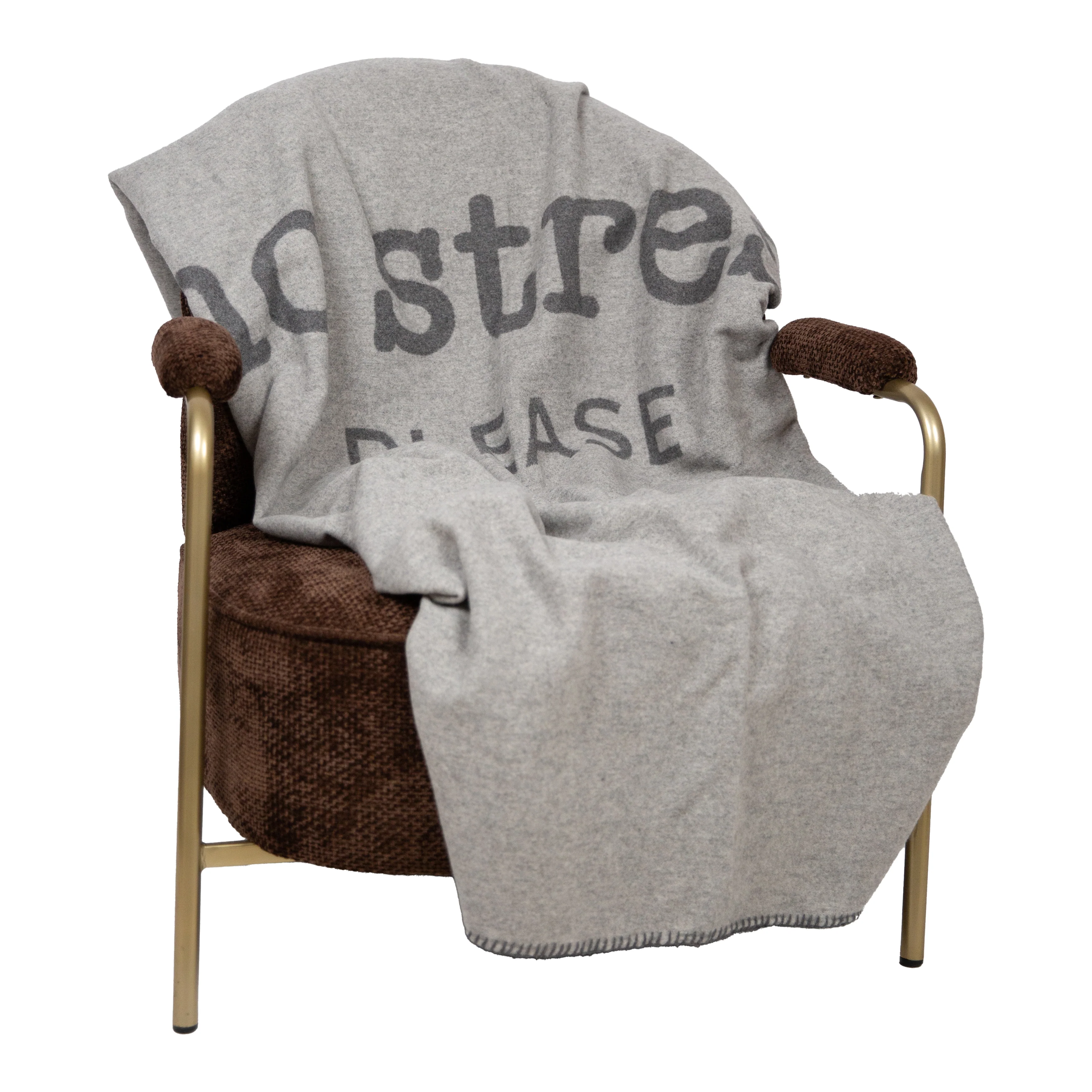 Plaid in Lana Cotta con Scritta - No Stress - Image 9