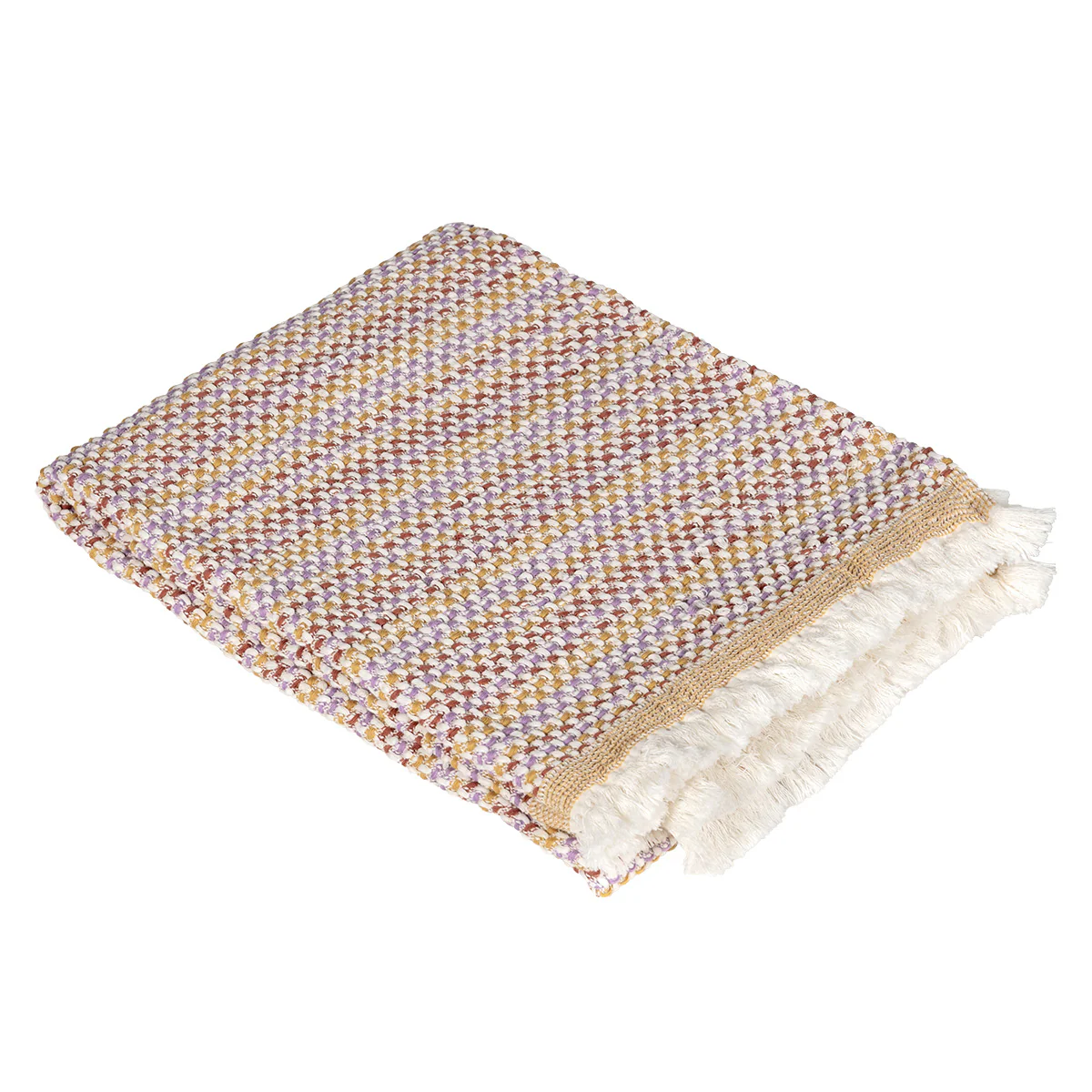 Plaid in Puro Cotone Tinto in Filo - Telaio - Image 5