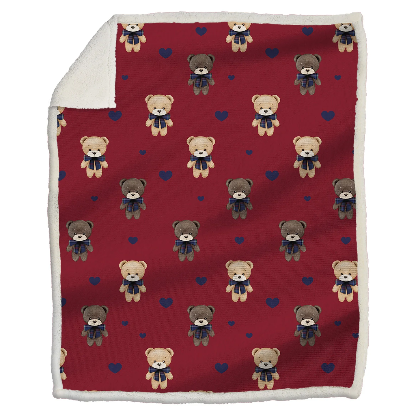 Plaid Morbidotto in MicroPile Fantasia Stampata - Orsacchiotti - Image 2