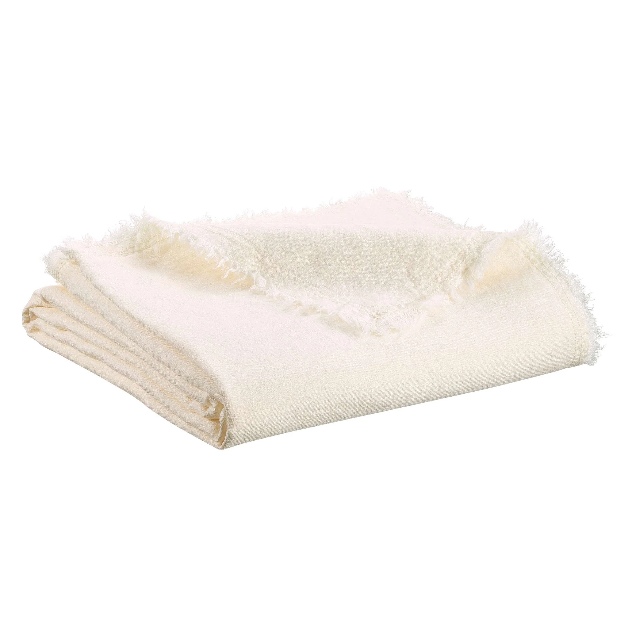 Plaid Reversibile in Puro Lino a Frange Tinta Unita - Zeff Nomade - Image 5