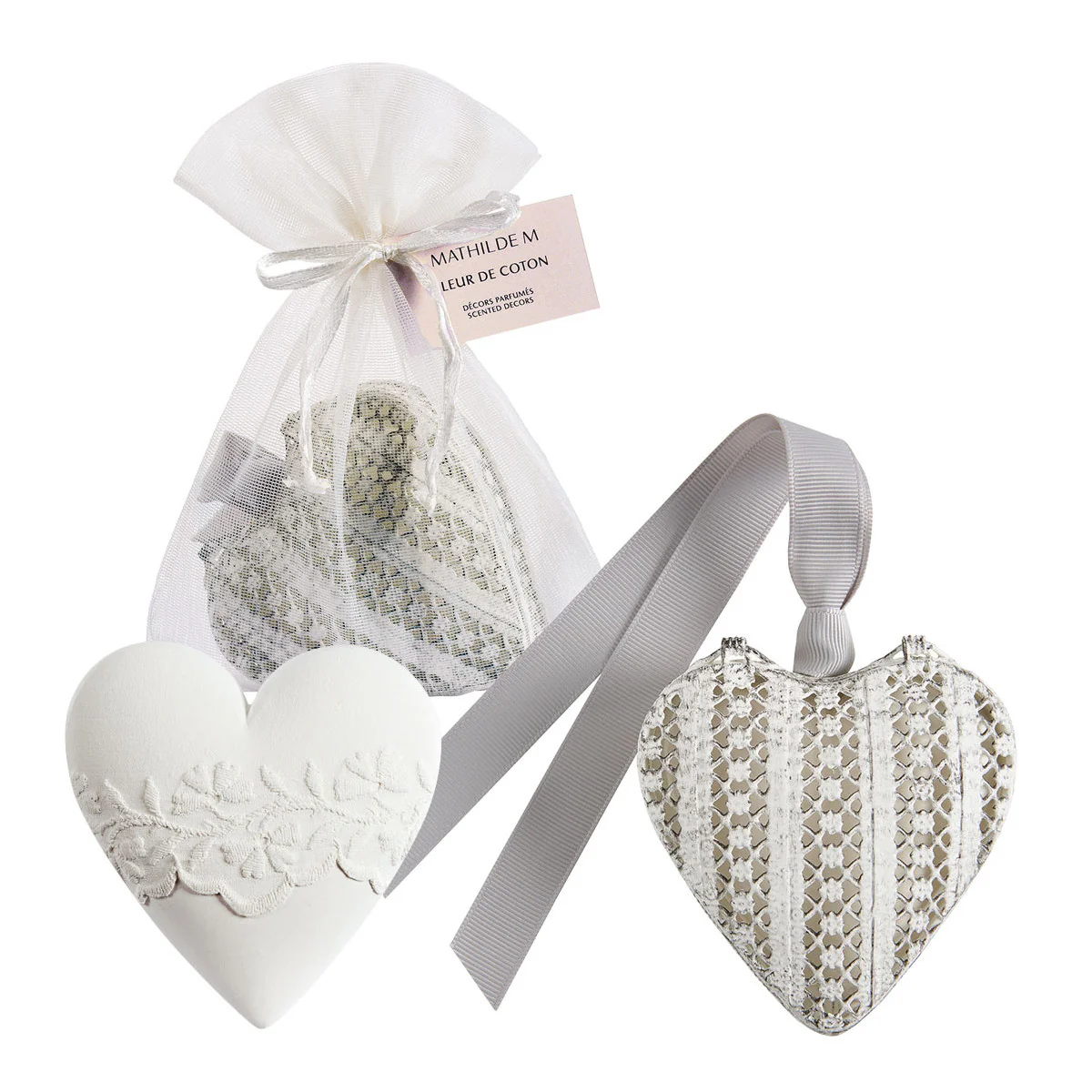 Scatola a Cuore Profumato Fragranza Fleur de Cotone - Les Objets Parfumés