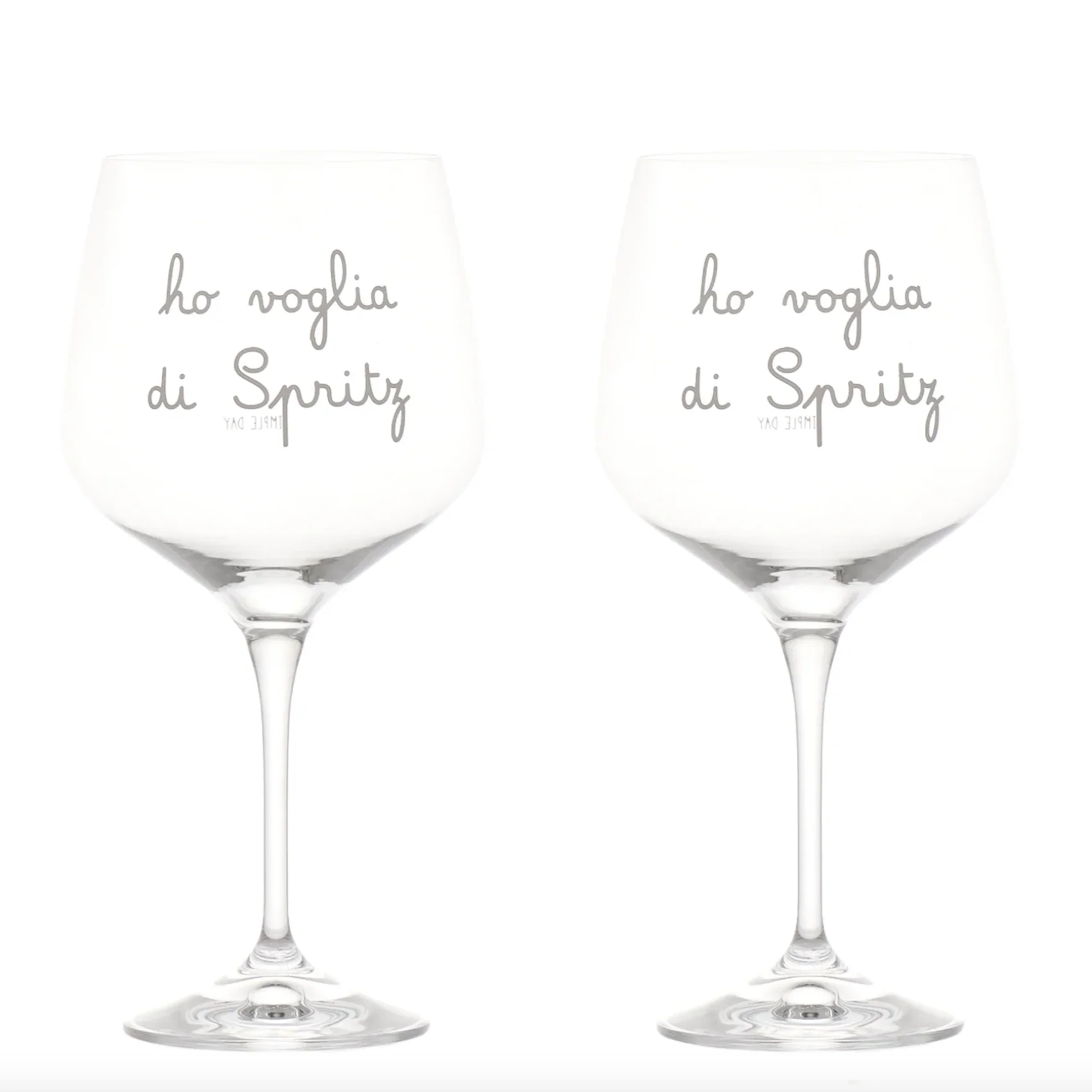 Set 2 Calici da Cocktail in Vetro Serigrafati - Ho voglia di Spritz - Image 2