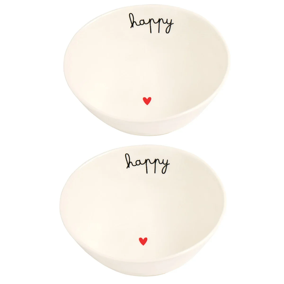 Set 2 Ciotole in Grès Serigrafata - Happy - Image 4
