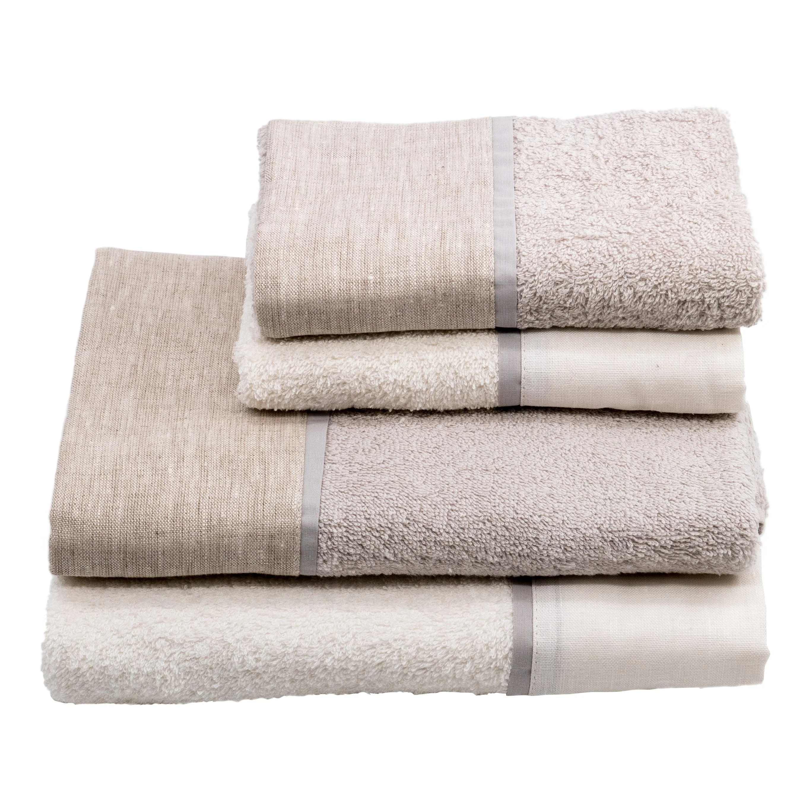 Set 2 Coppie di Spugna Doppio Bordo Lino/Raso - Amelia - Image 10