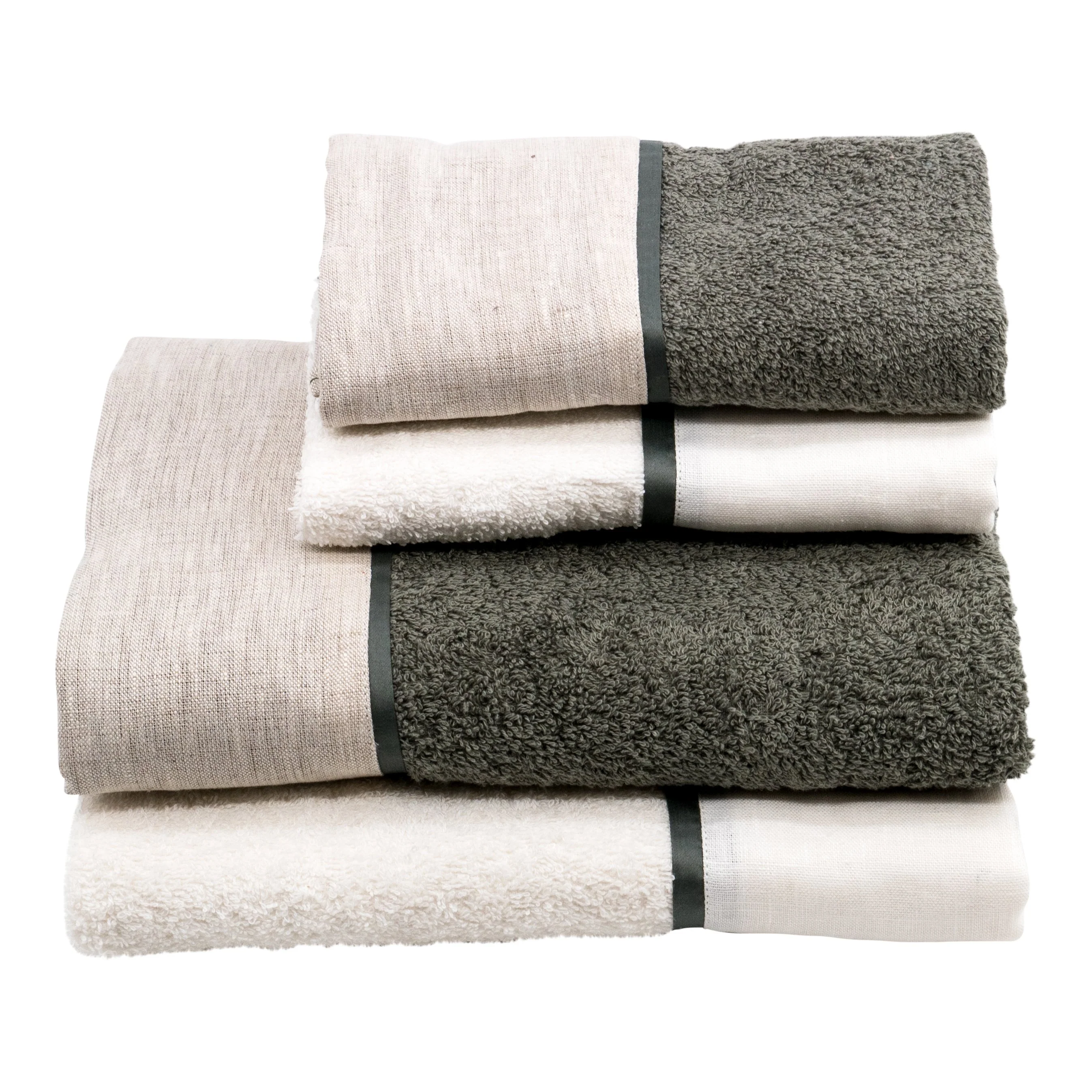Set 2 Coppie di Spugna Doppio Bordo Lino/Raso - Amelia - Image 11