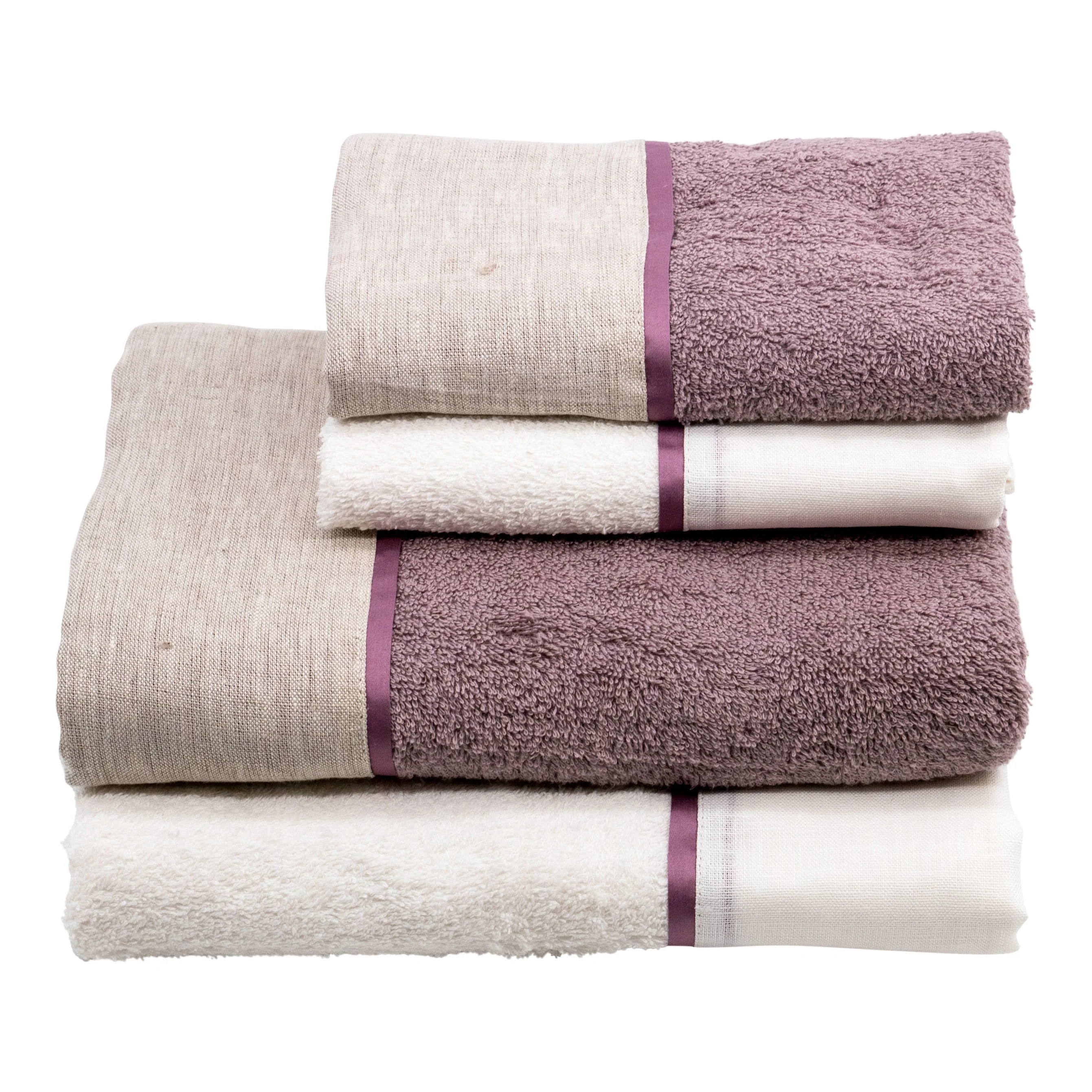 Set 2 Coppie di Spugna Doppio Bordo Lino/Raso - Amelia - Image 12
