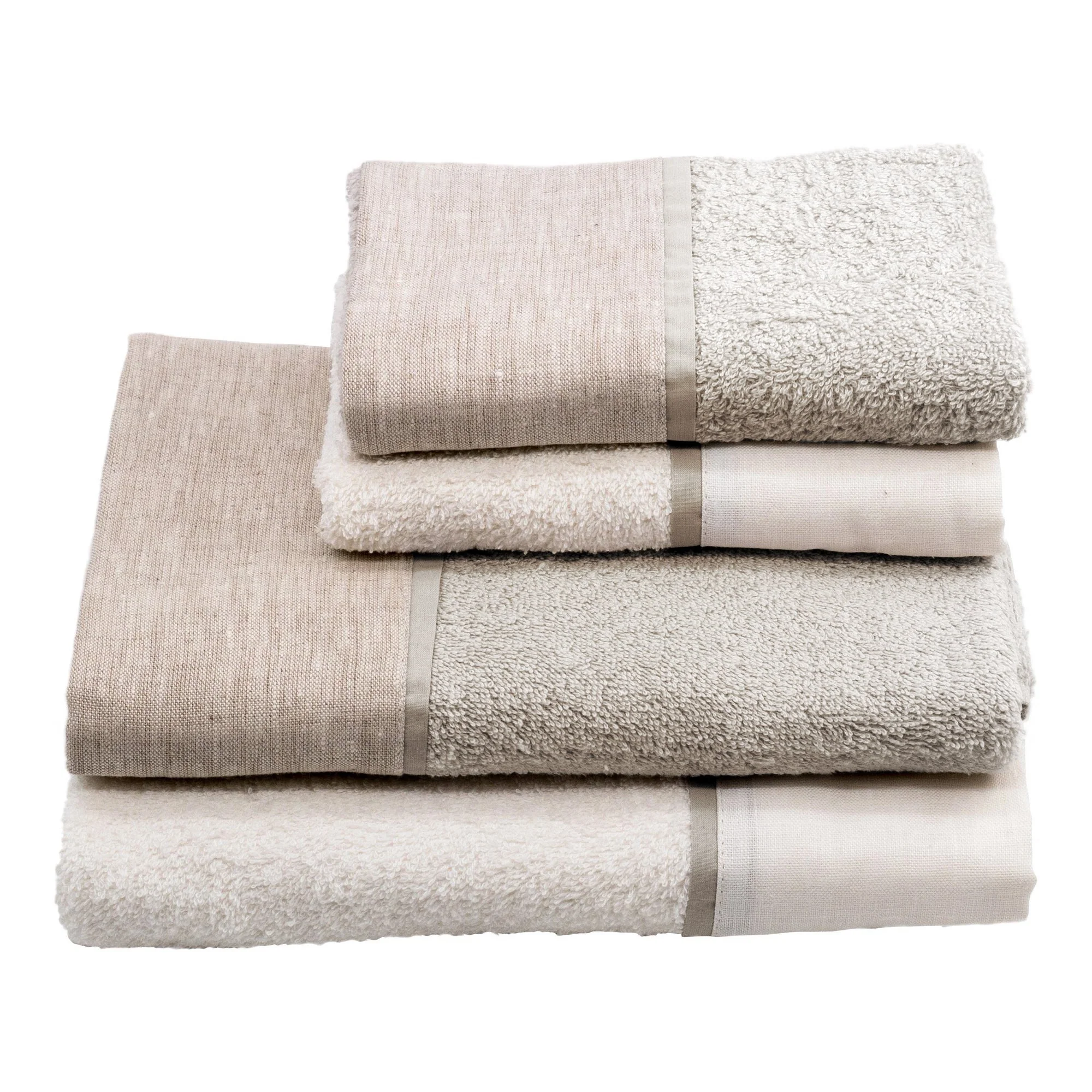 Set 2 Coppie di Spugna Doppio Bordo Lino/Raso - Amelia - Image 14