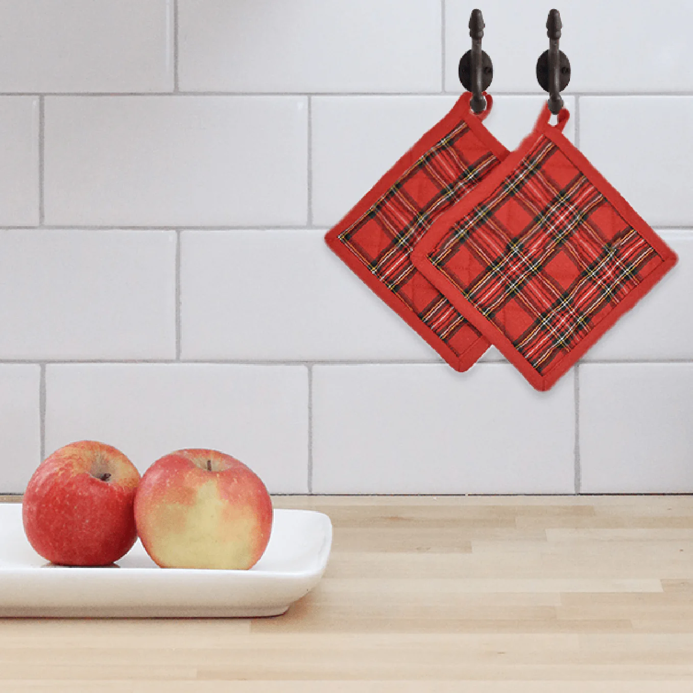 Set 2 Presine in Puro Cotone - Tartan