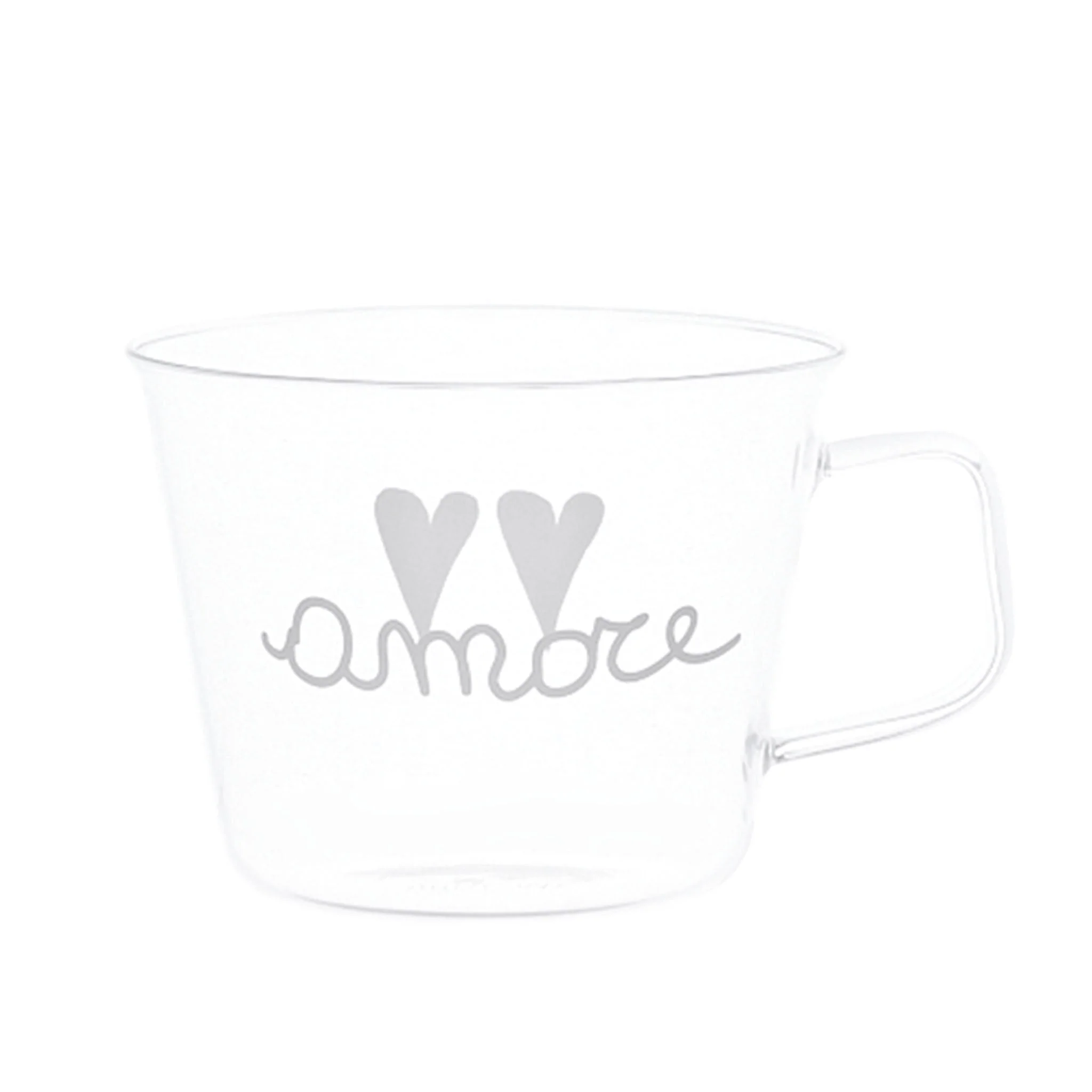 Set 2 Tazze in Vetro Borosilicato Serigrafate - Amore - Image 3