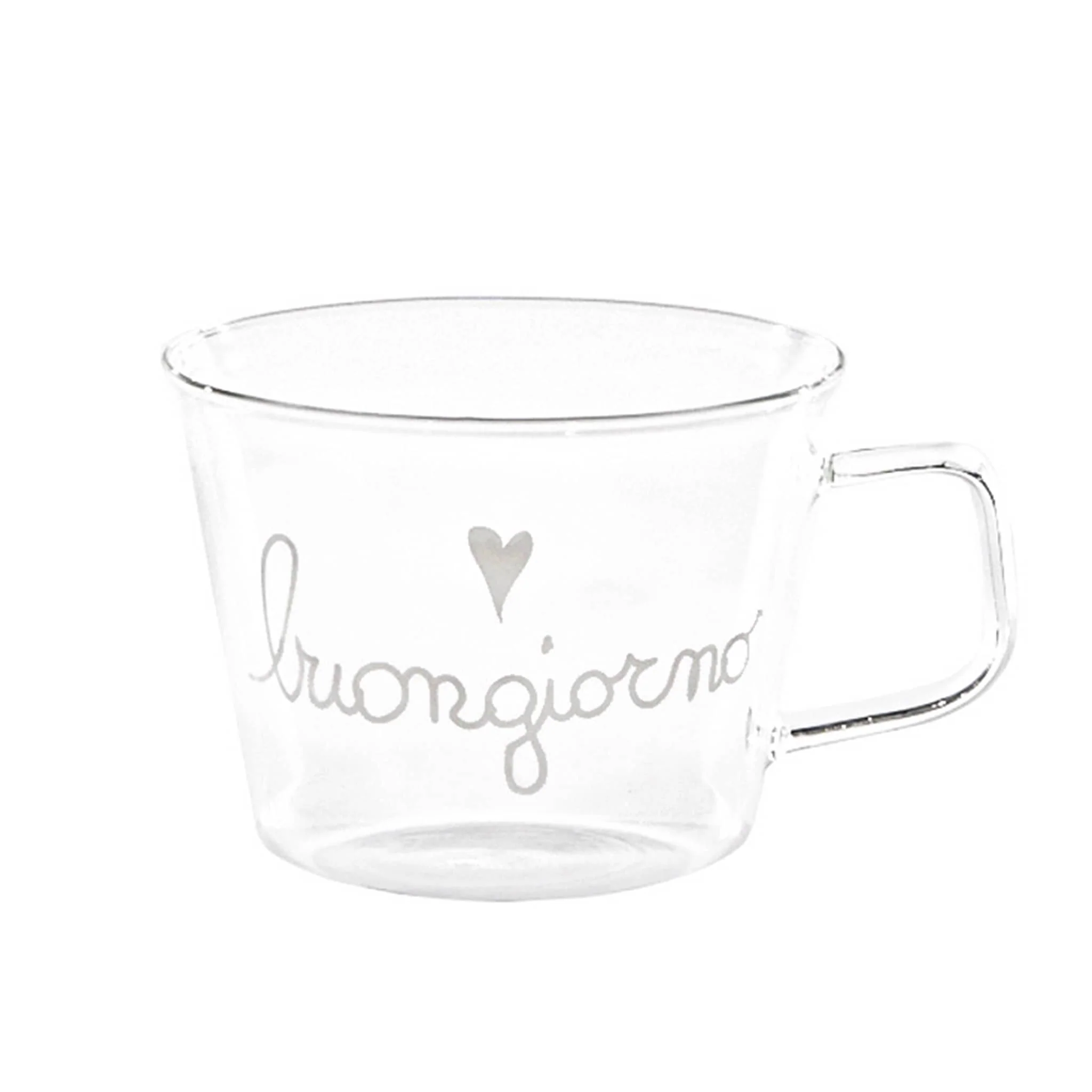 Set 2 Tazze in Vetro Borosilicato Serigrafate - Buongiorno - Image 3
