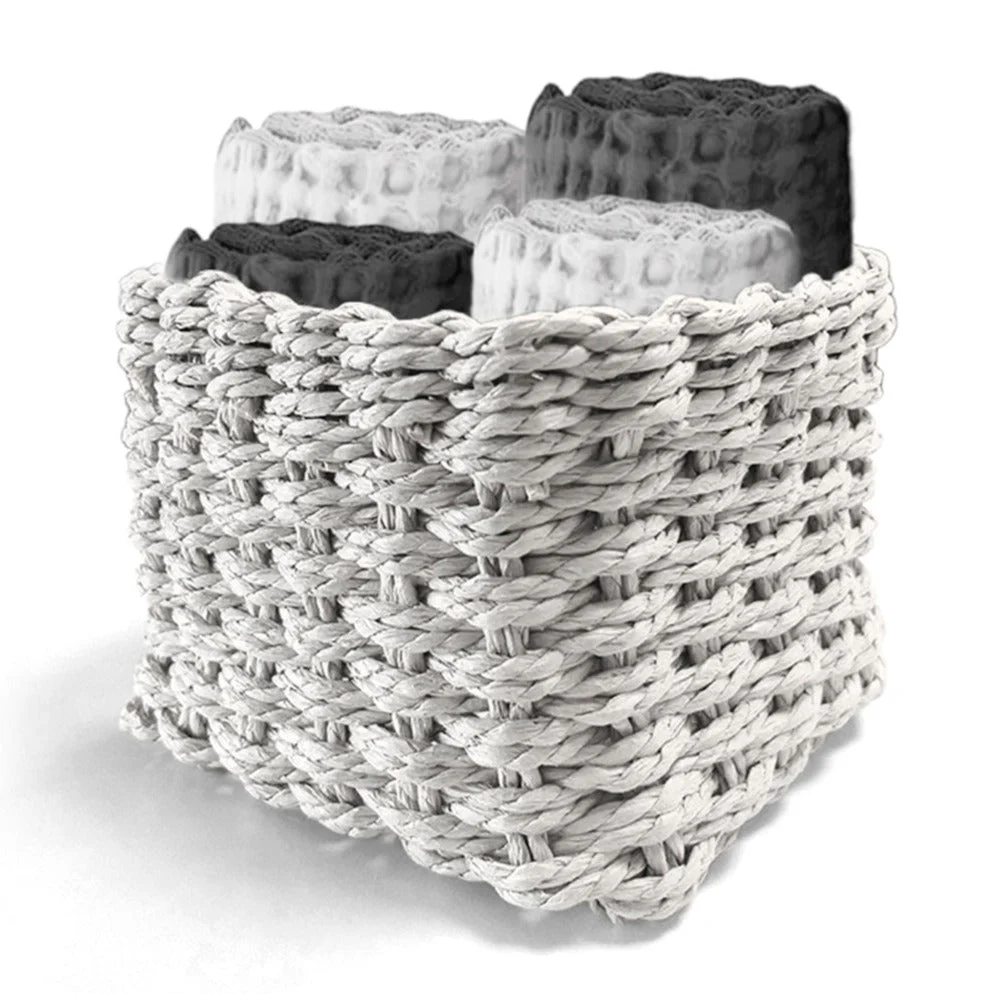Set 4 Lavette in Spugna di Cotone Tinta Unita - Waffle - Image 4