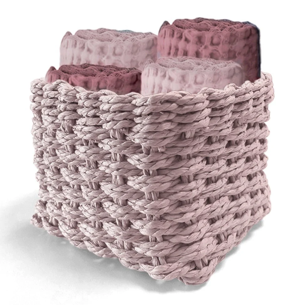 Set 4 Lavette in Spugna di Cotone Tinta Unita - Waffle - Image 8