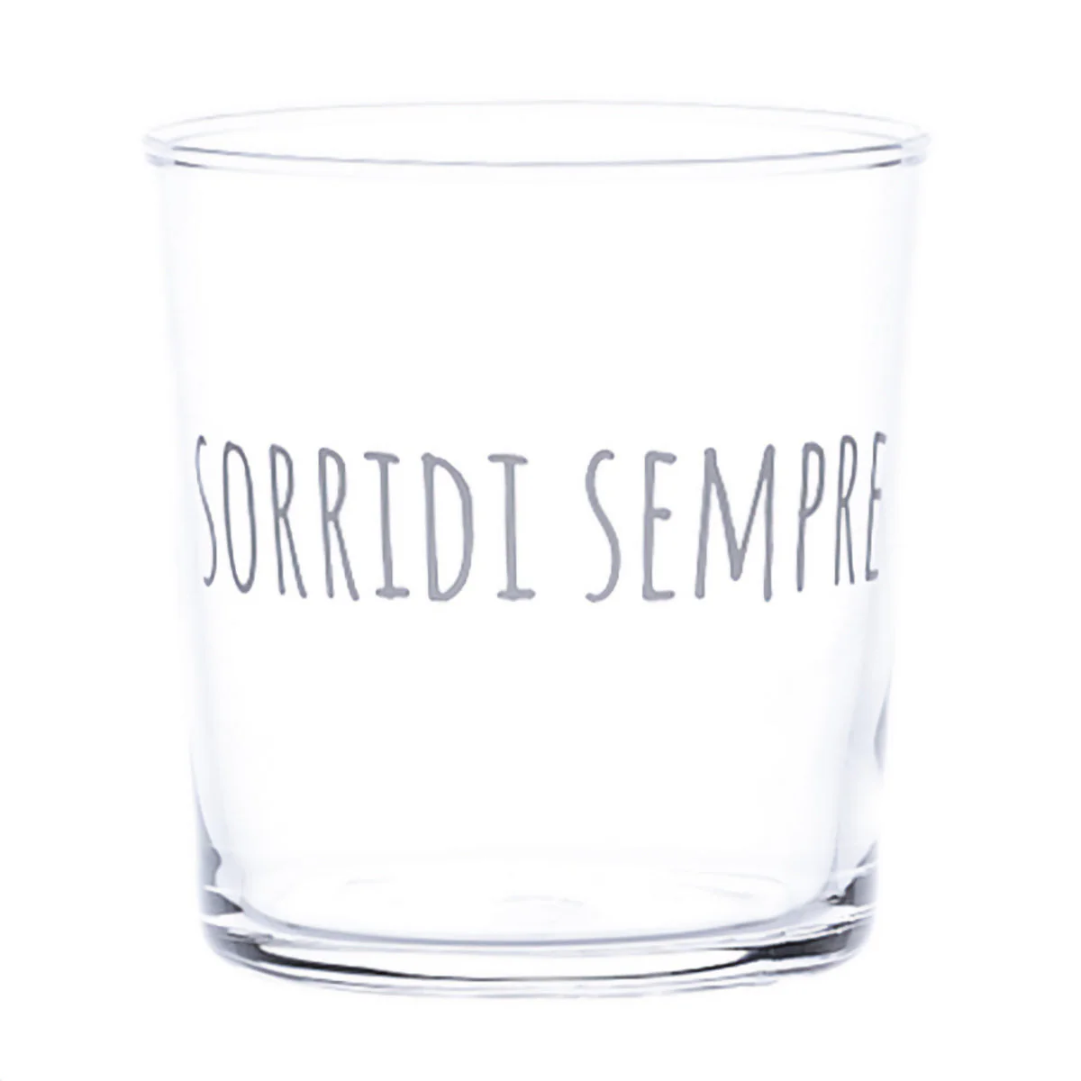 Set 6 Bicchieri Acqua in Vetro Temperato Serigrafati - Sorridi Sempre - Image 3