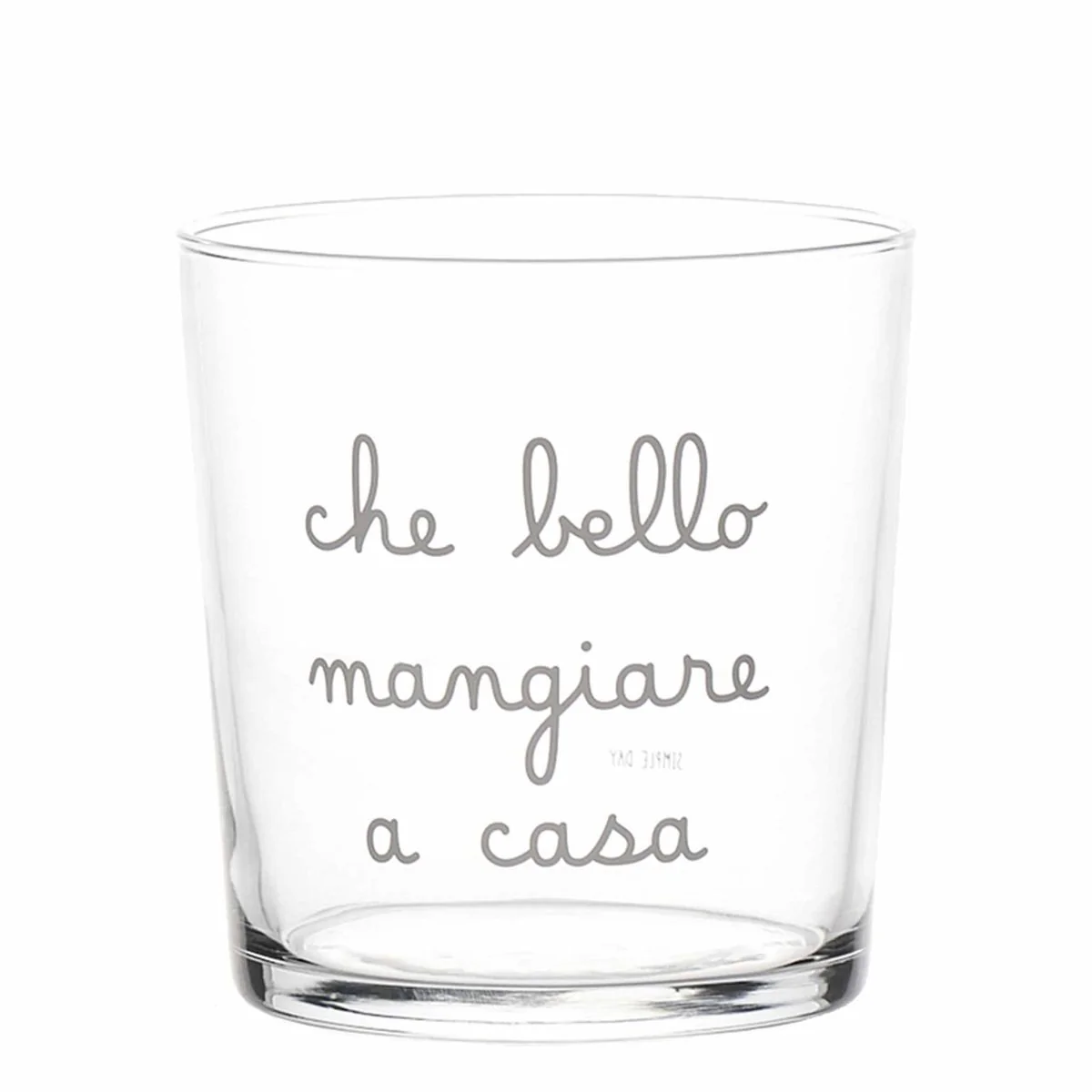 Set 6 Bicchieri in Vetro Temperato Serigrafati - Che Bello Mangiare a Casa - Image 2