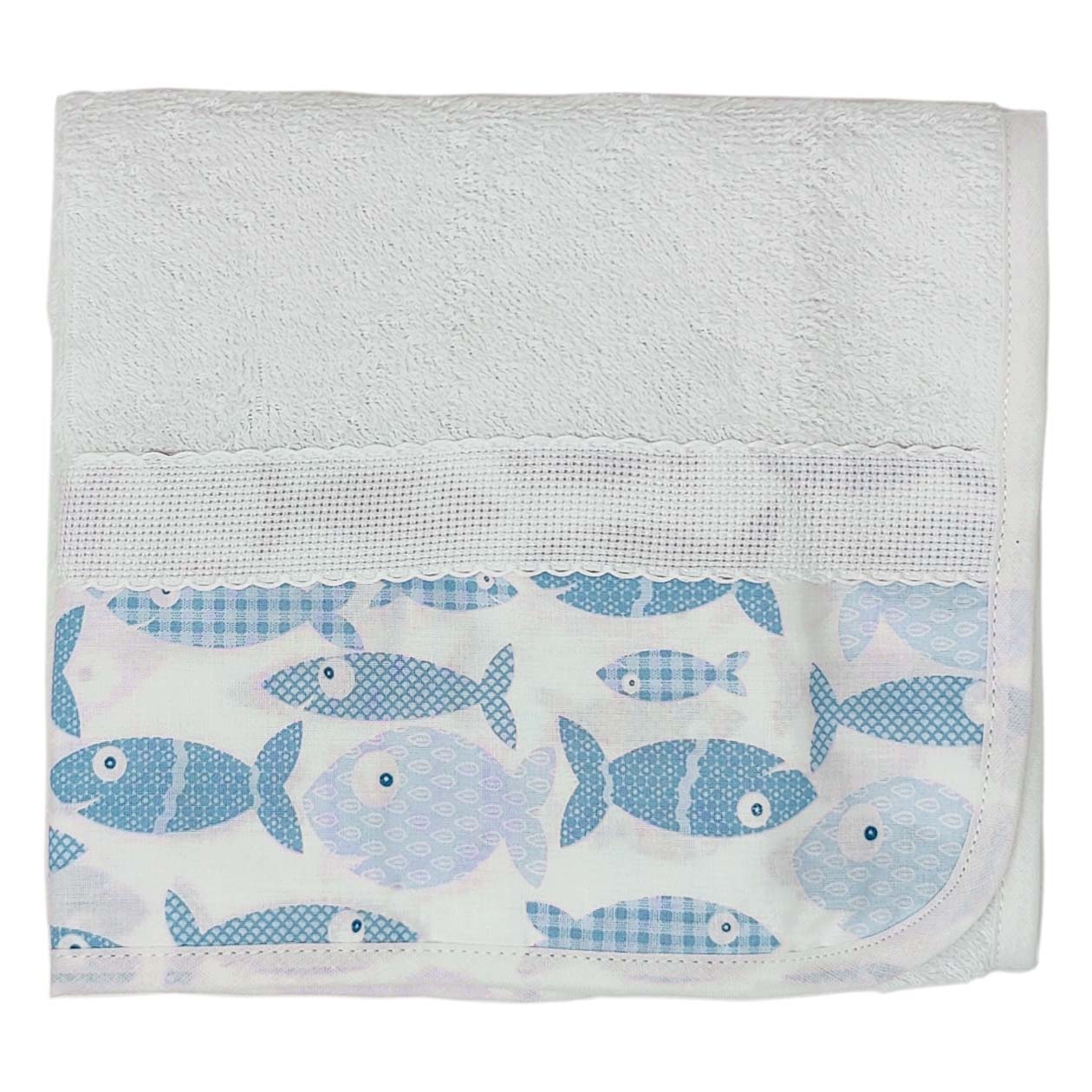 Set Asilo 3 Pezzi in Spugna di Cotone - Happy Fish - Image 4