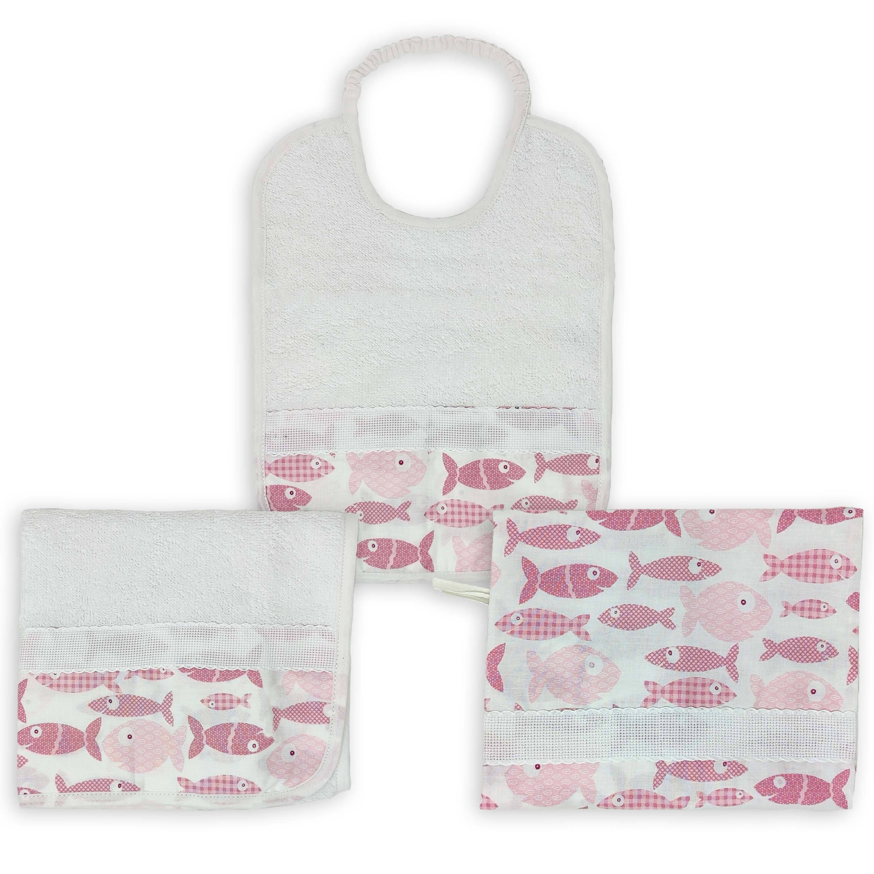 Set Asilo 3 Pezzi in Spugna di Cotone - Happy Fish - Image 6