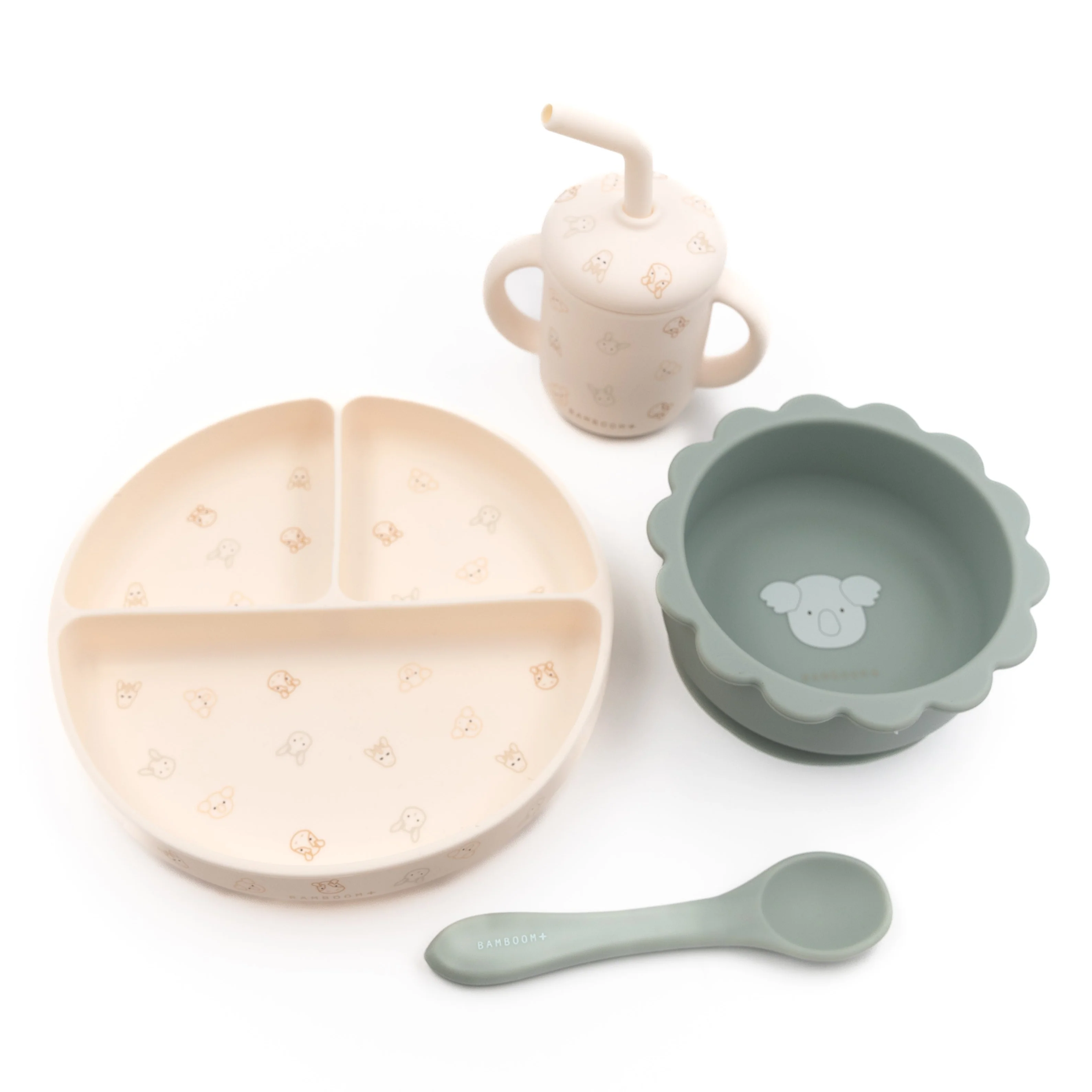 Set da Pranzo da Bambino in Silicone LFGB - Animal Friends - Image 2