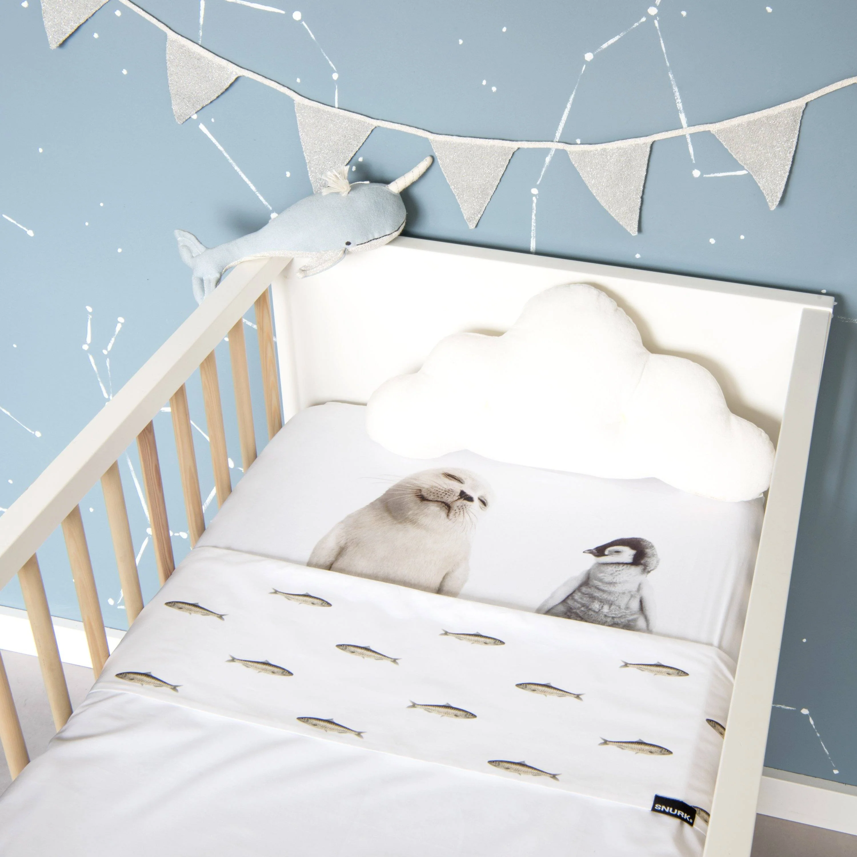 Snurk Completo Letto per Bimbi in Percalle di Cotone - Arctic Friends - Image 4