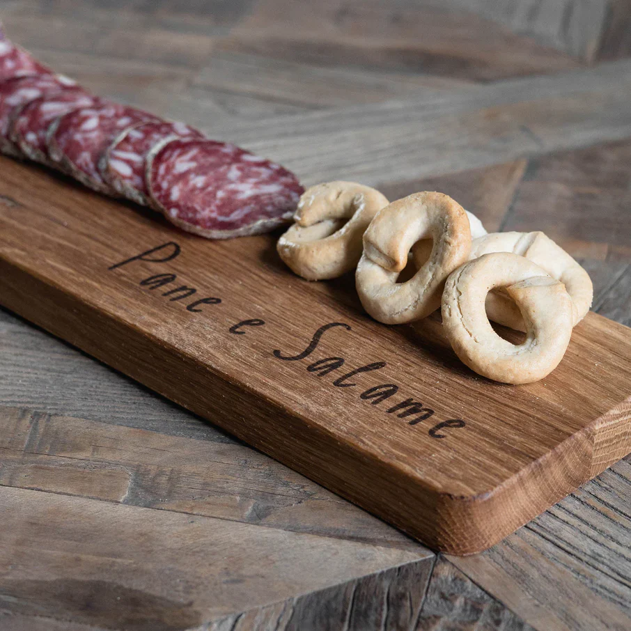 Tagliere in Legno di Rovere - Pane e Salame - Image 2