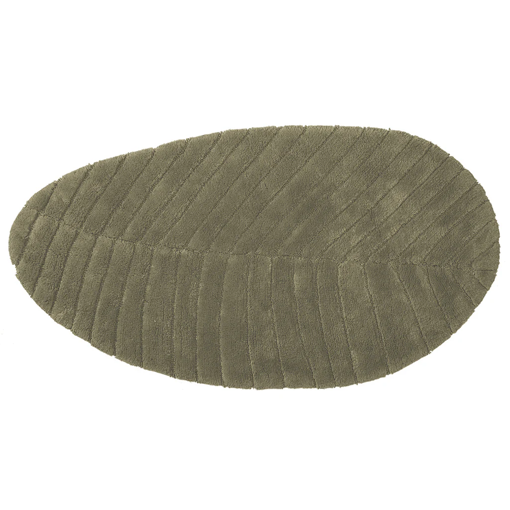 Tappeto in Puro Cotone con Trattamento Antiscivolo - Foglia - Image 2