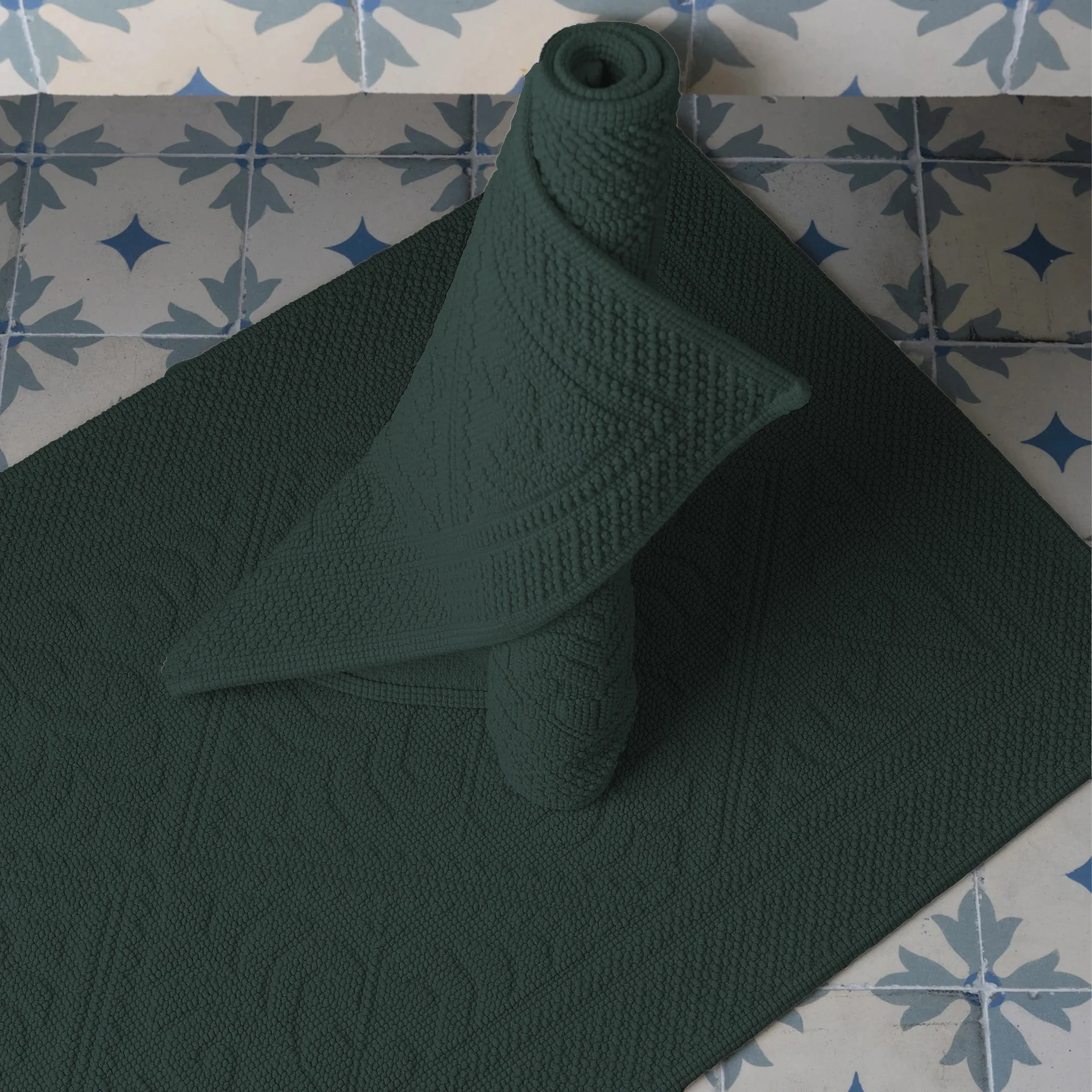 Tappeto in Puro Cotone con Motivo Jacquard - Enzo - Image 13