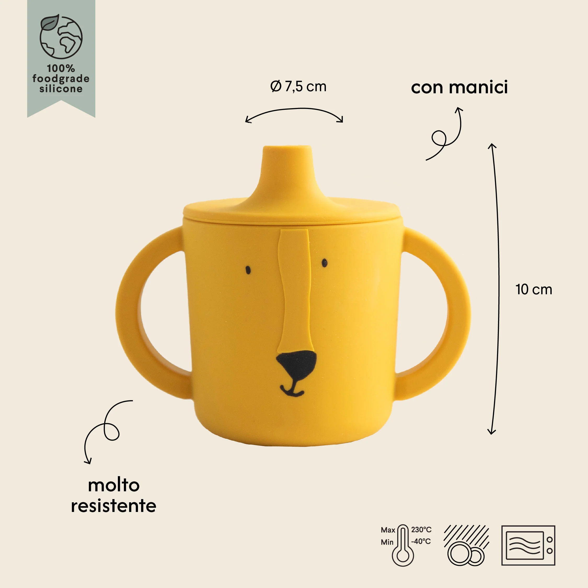 Tazza Sippy in Silicone - Mr. Lion - Image 3