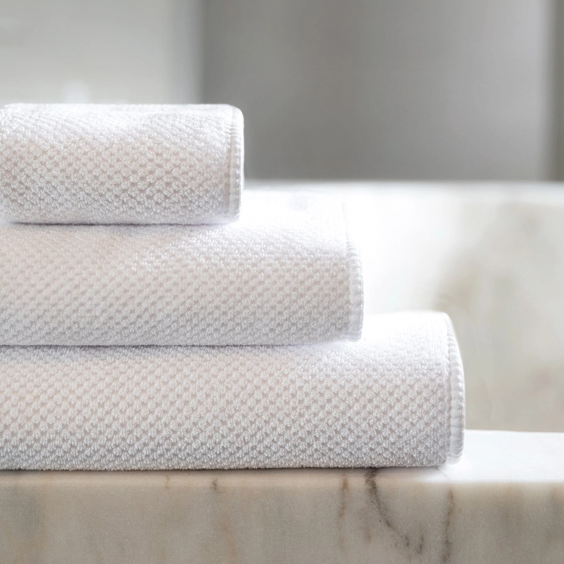 Telo bagno in Spugna di cotone pettinato nido d'ape - Bee Waffle